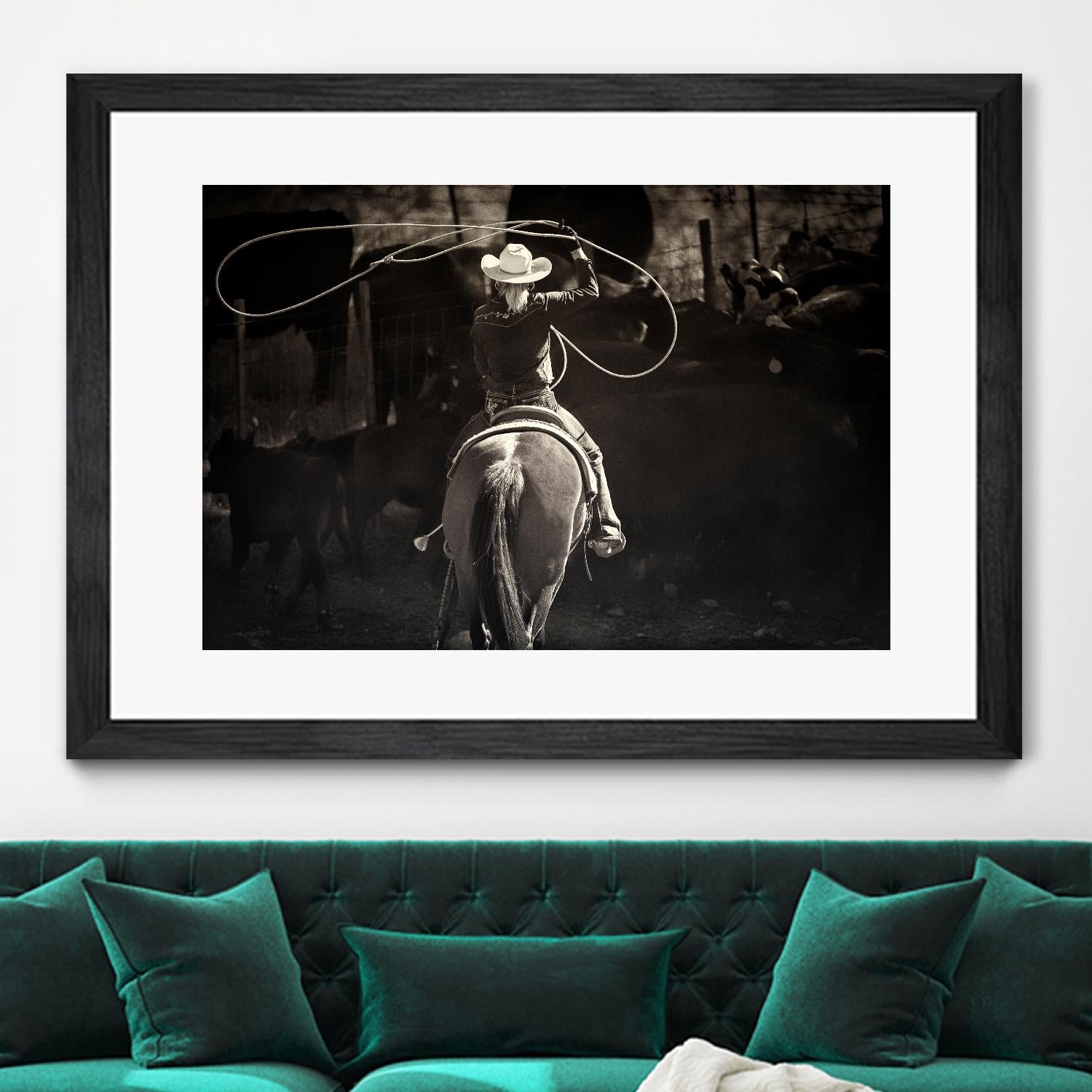 American Cowgirl by Lisa Dearing on GIANT ART - multicolor photography; animals; figurative