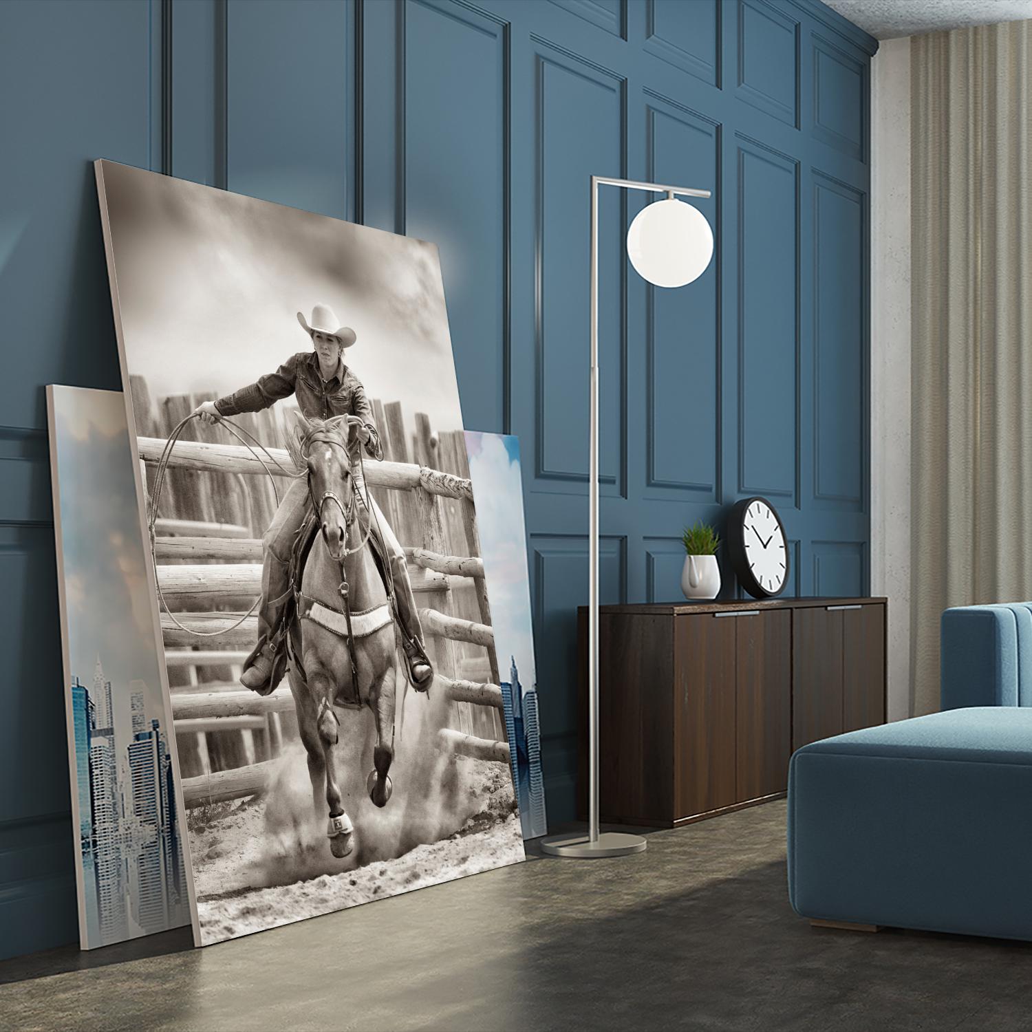 Ride ‘Em Cowgirl by Lisa Dearing on GIANT ART - multicolor photography; animals; figurative