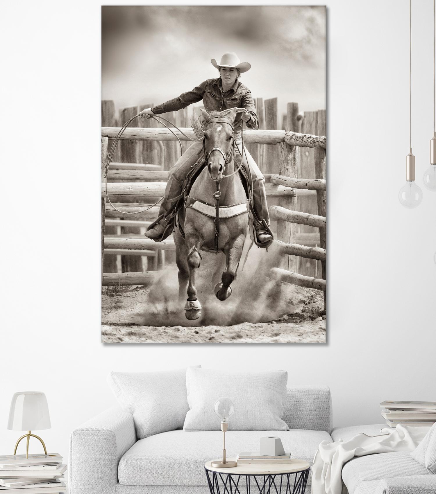 Ride ‘Em Cowgirl by Lisa Dearing on GIANT ART - multicolor photography; animals; figurative