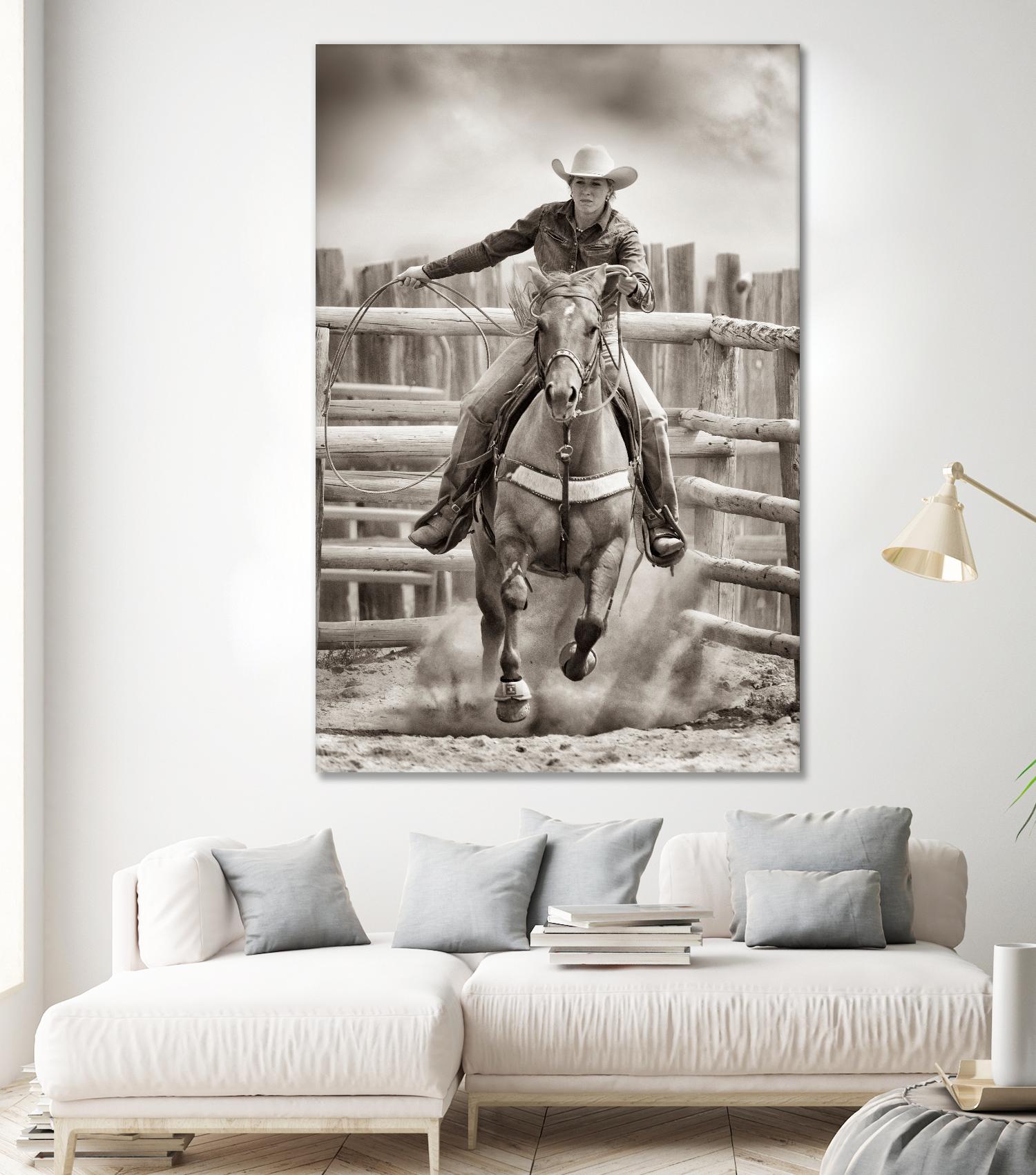 Ride ‘Em Cowgirl by Lisa Dearing on GIANT ART - multicolor photography; animals; figurative