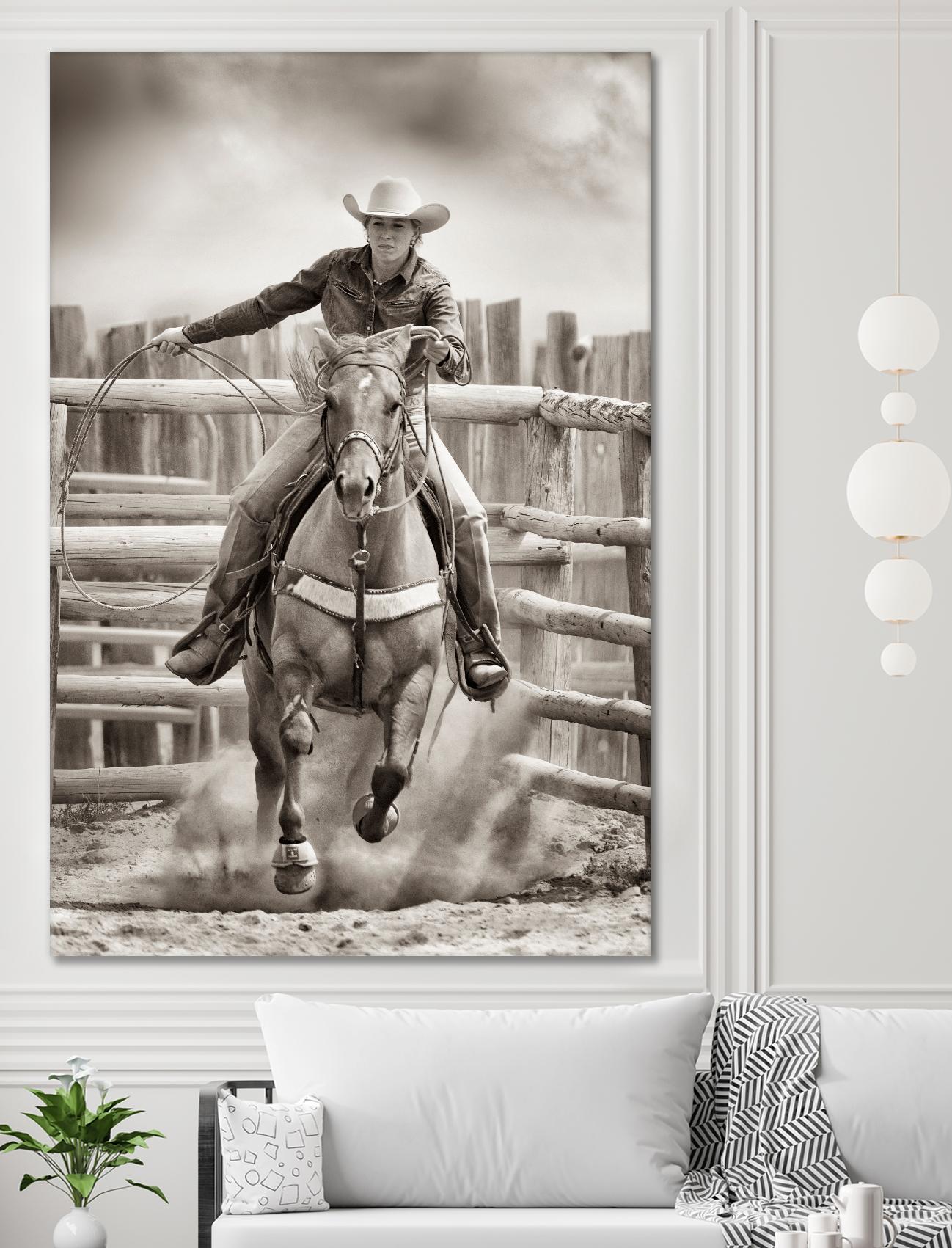 Ride ‘Em Cowgirl by Lisa Dearing on GIANT ART - multicolor photography; animals; figurative