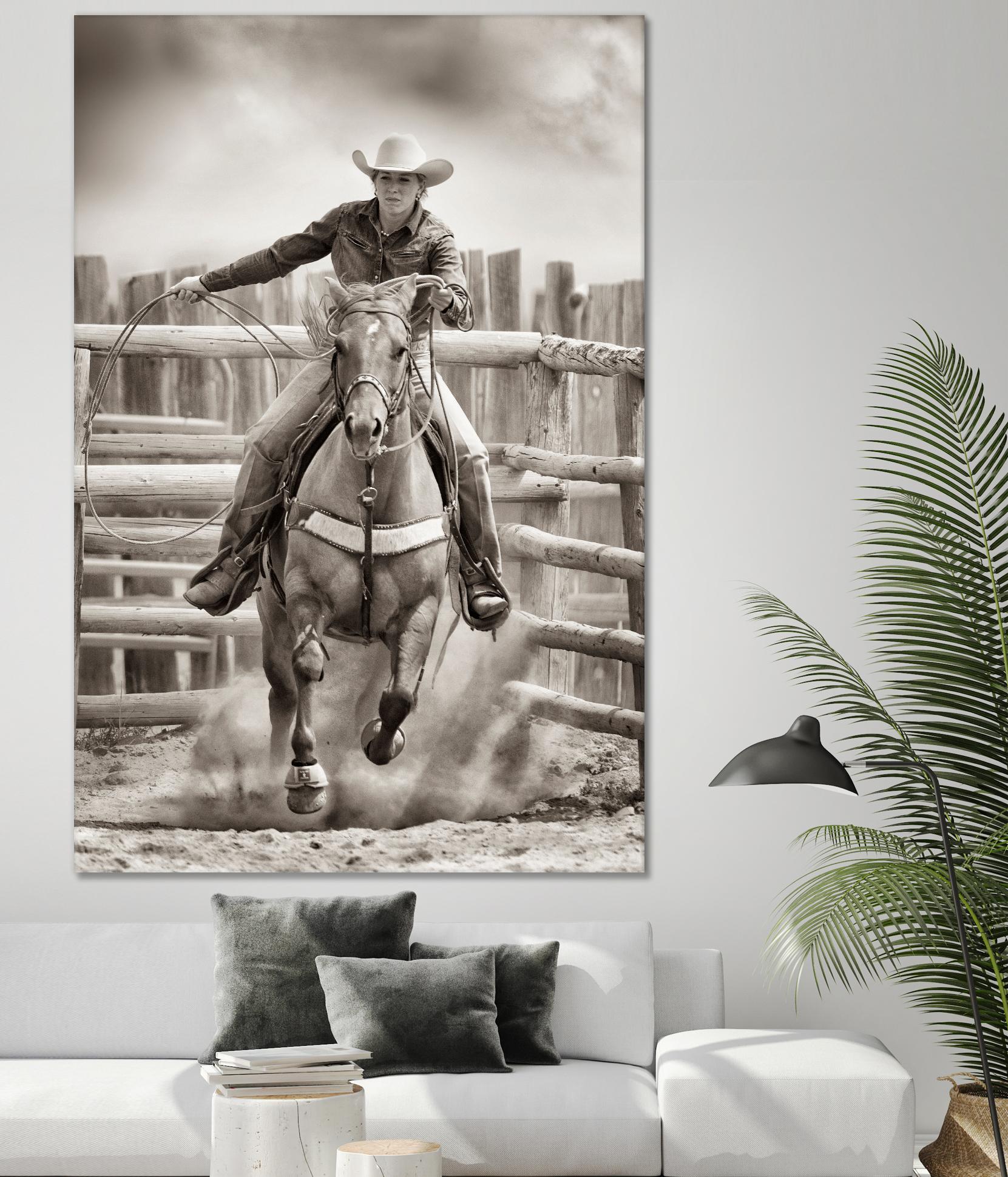 Ride ‘Em Cowgirl by Lisa Dearing on GIANT ART - multicolor photography; animals; figurative