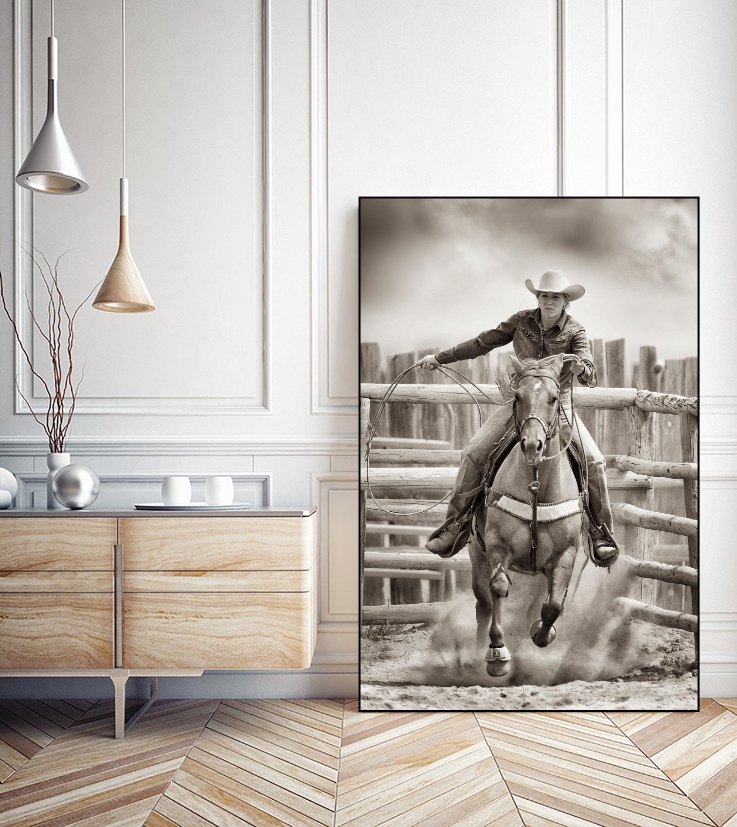Ride ‘Em Cowgirl by Lisa Dearing on GIANT ART - multicolor photography; animals; figurative