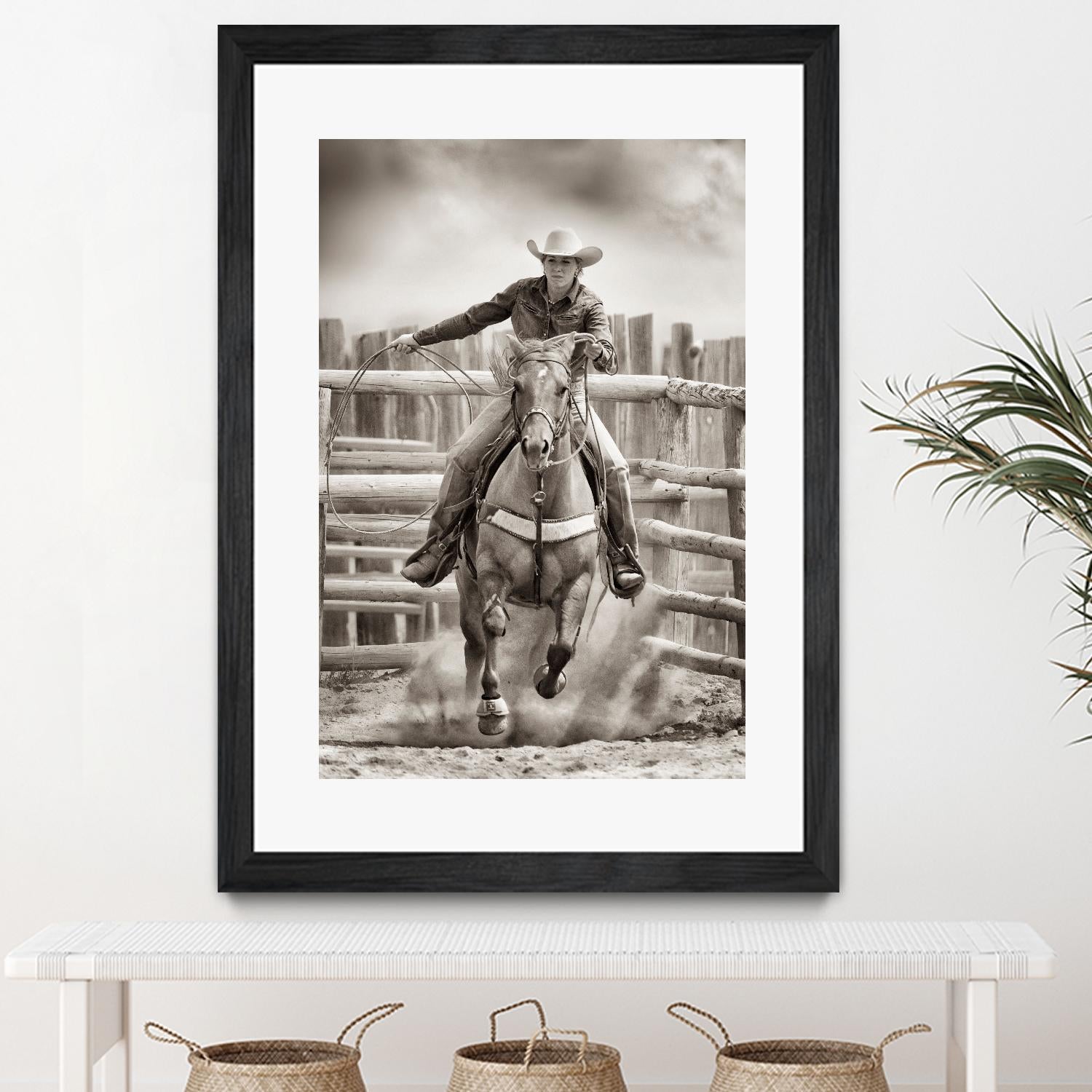 Ride ‘Em Cowgirl by Lisa Dearing on GIANT ART - multicolor photography; animals; figurative