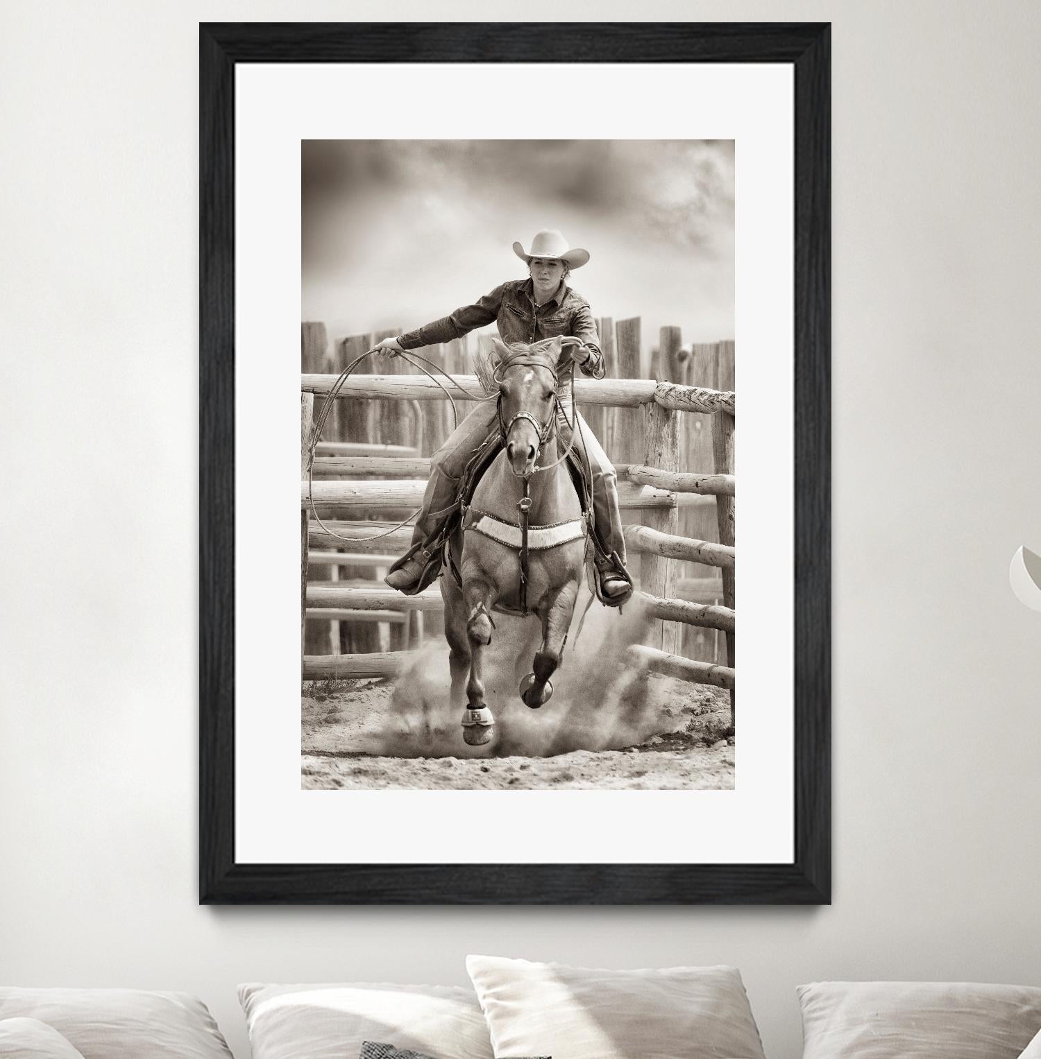 Ride ‘Em Cowgirl by Lisa Dearing on GIANT ART - multicolor photography; animals; figurative