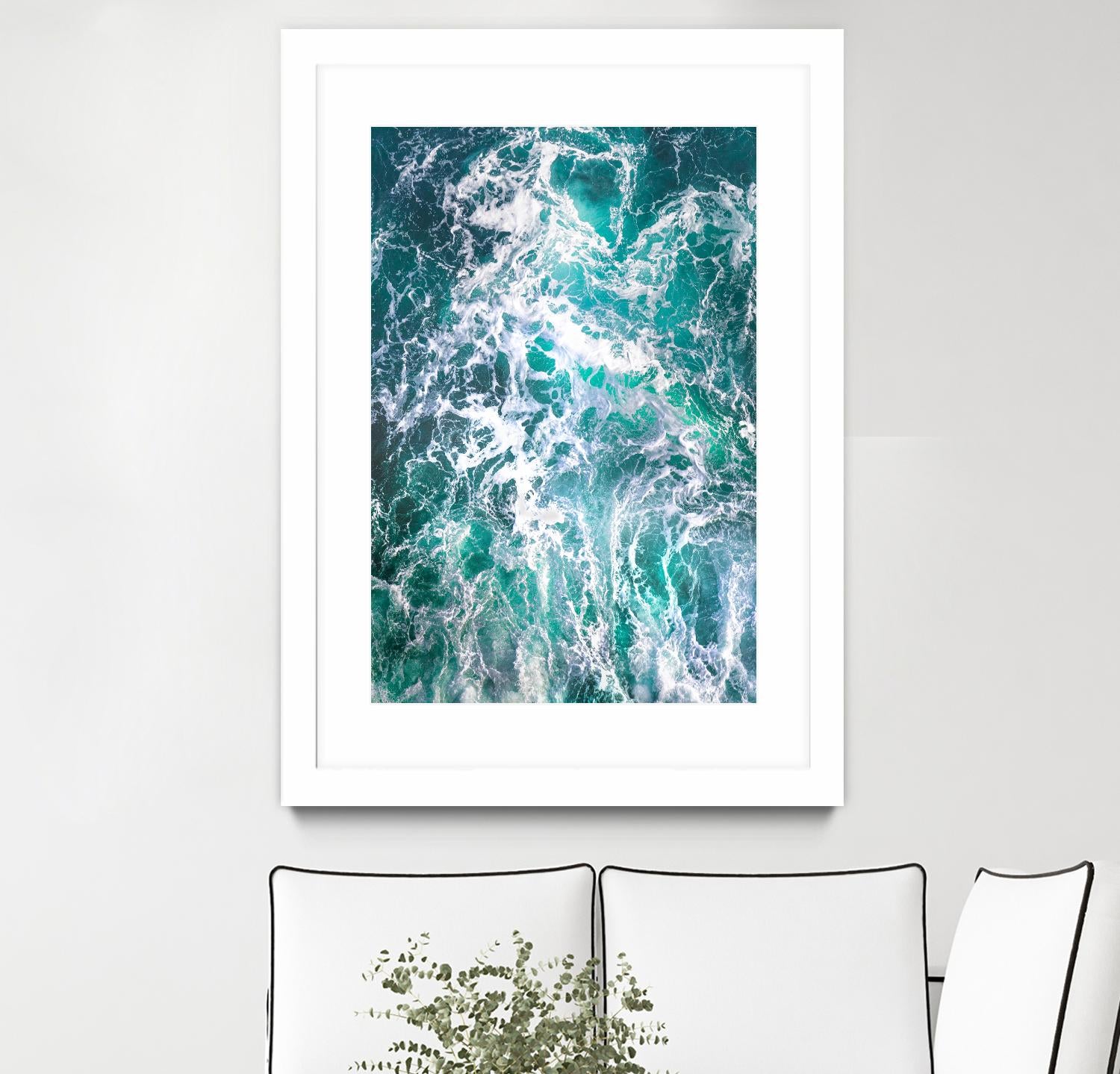 Teal Embrace by Lynne Douglas on GIANT ART - blue coastal, landscapes, photography, ocean, waves