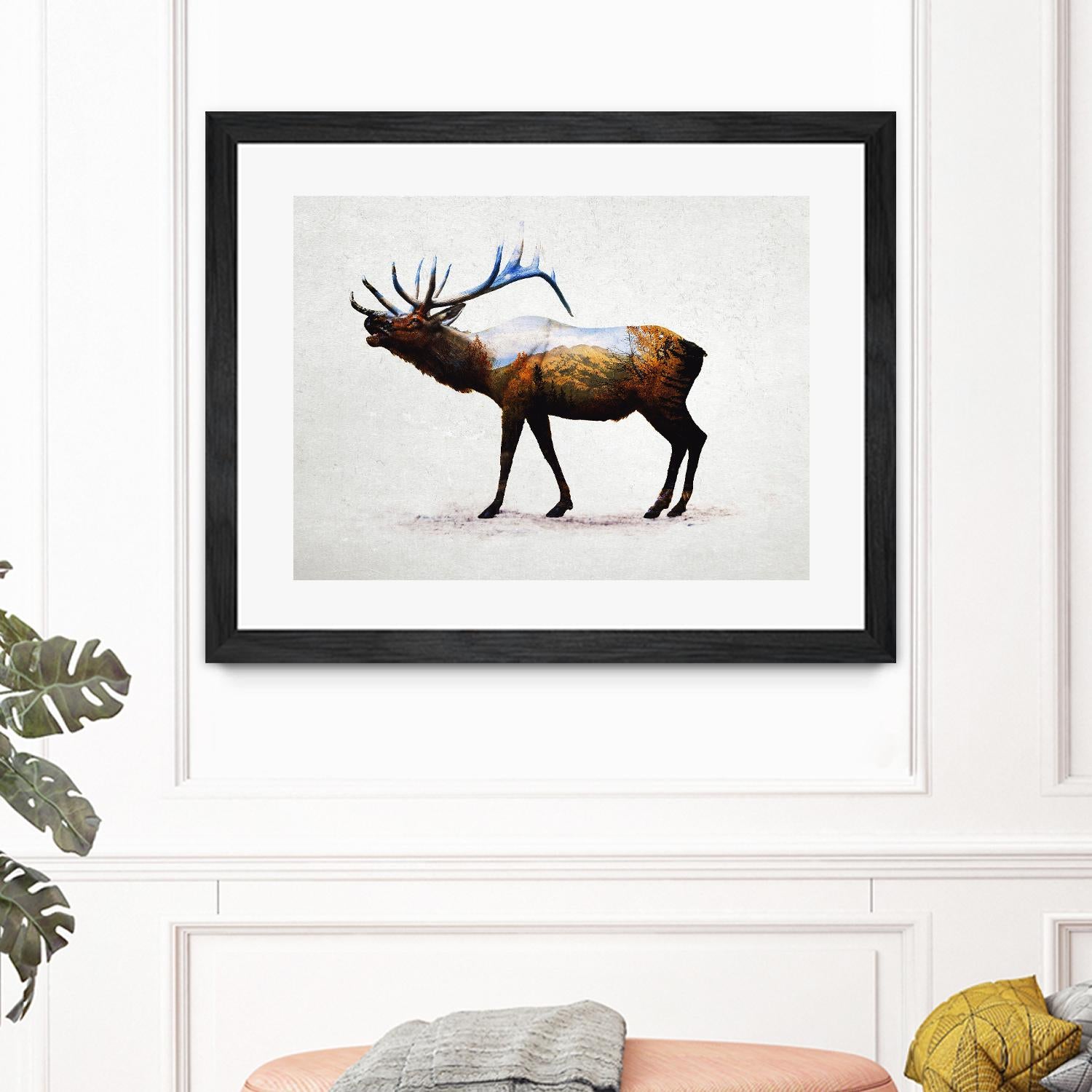 Rocky Mountain Elk by Davies Babies on GIANT ART - white animals