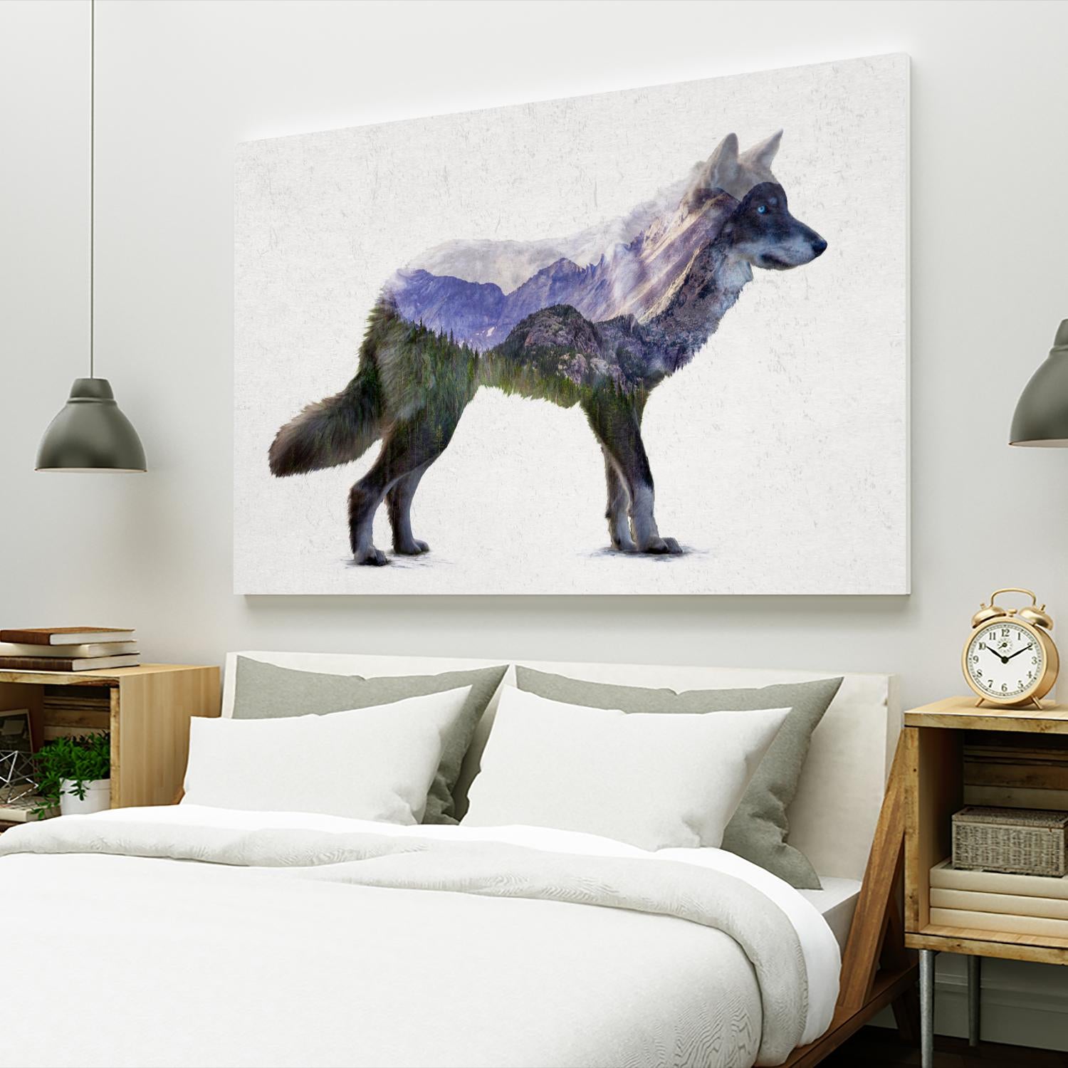 Rocky Mountain Grey Wolf by Davies Babies on GIANT ART - white animals