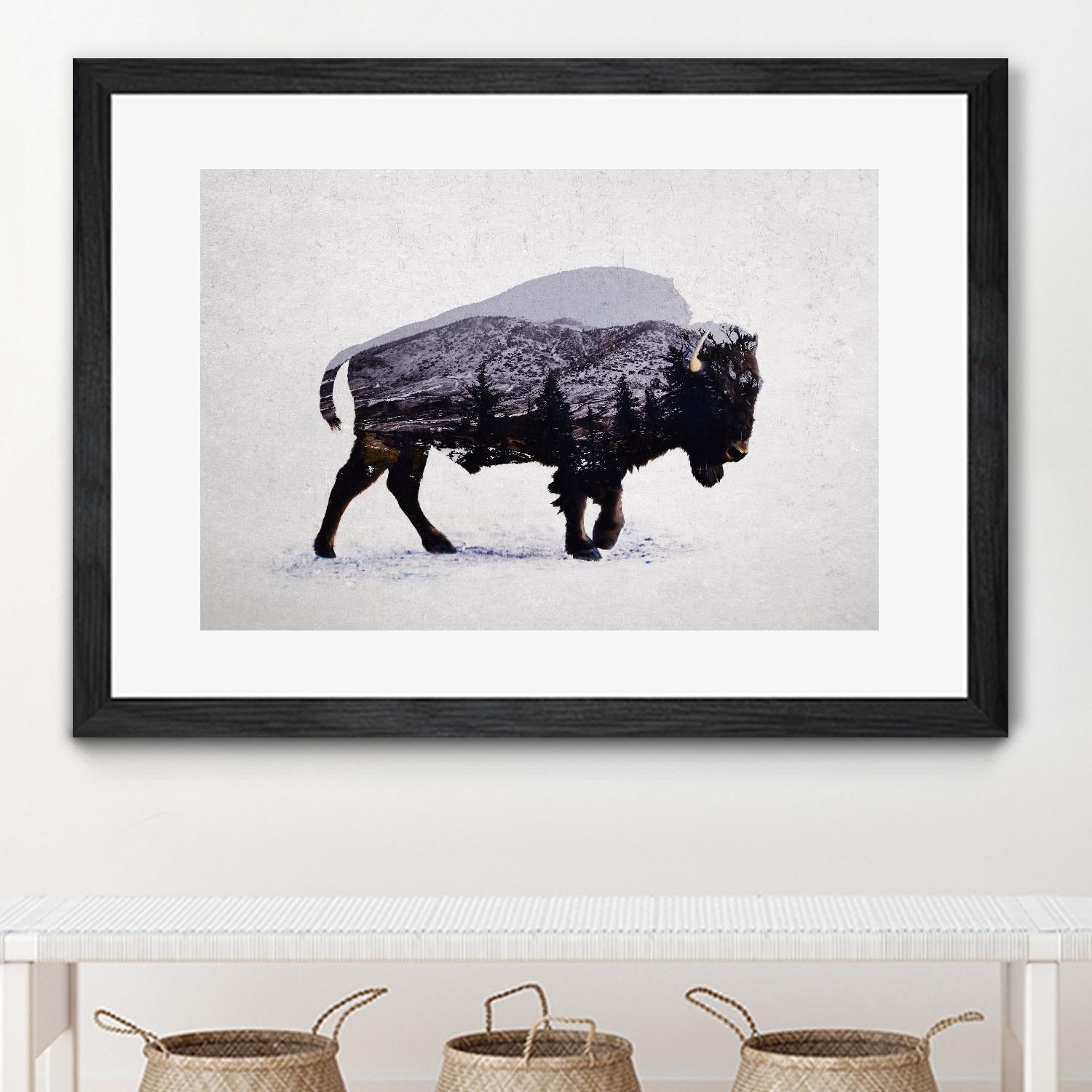 The American Bison by Davies Babies on GIANT ART - white animals