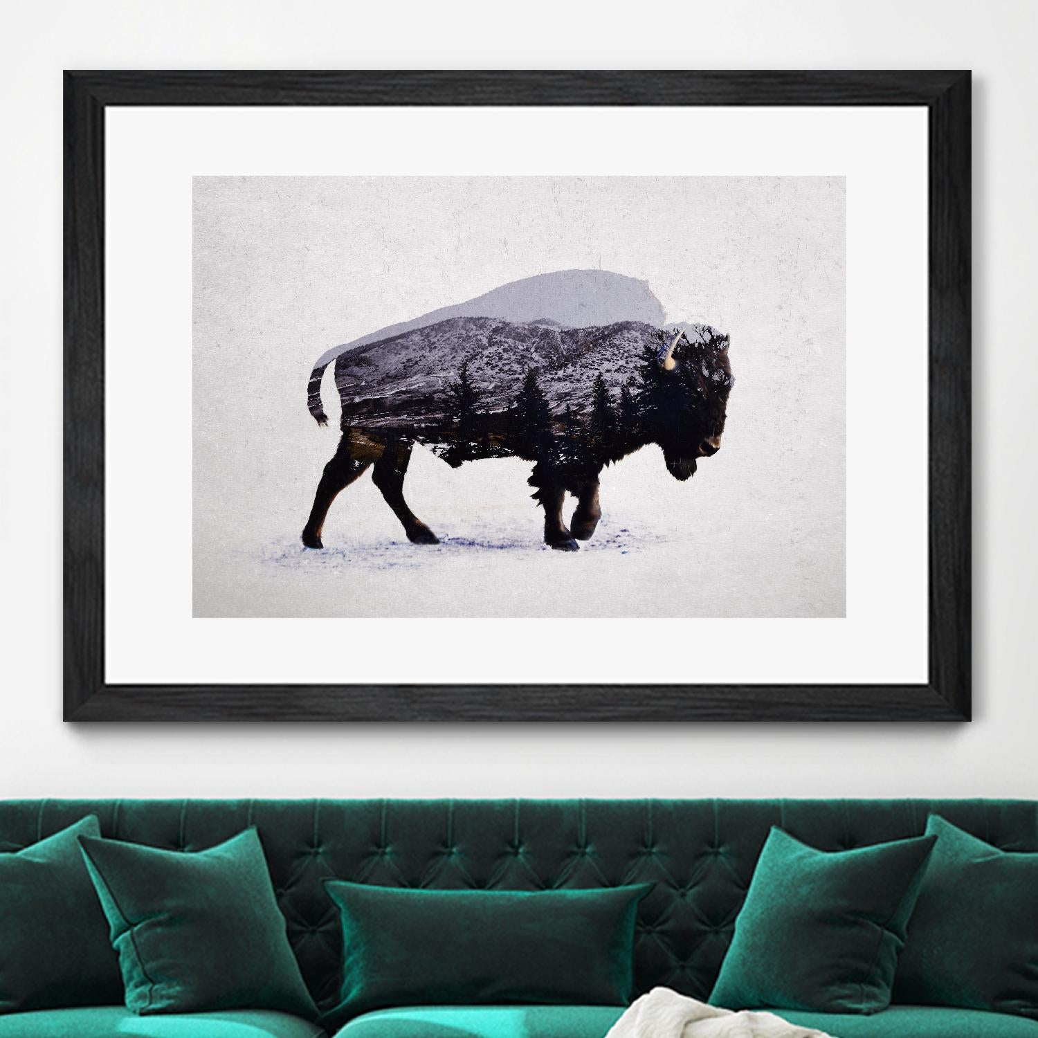 The American Bison by Davies Babies on GIANT ART - white animals
