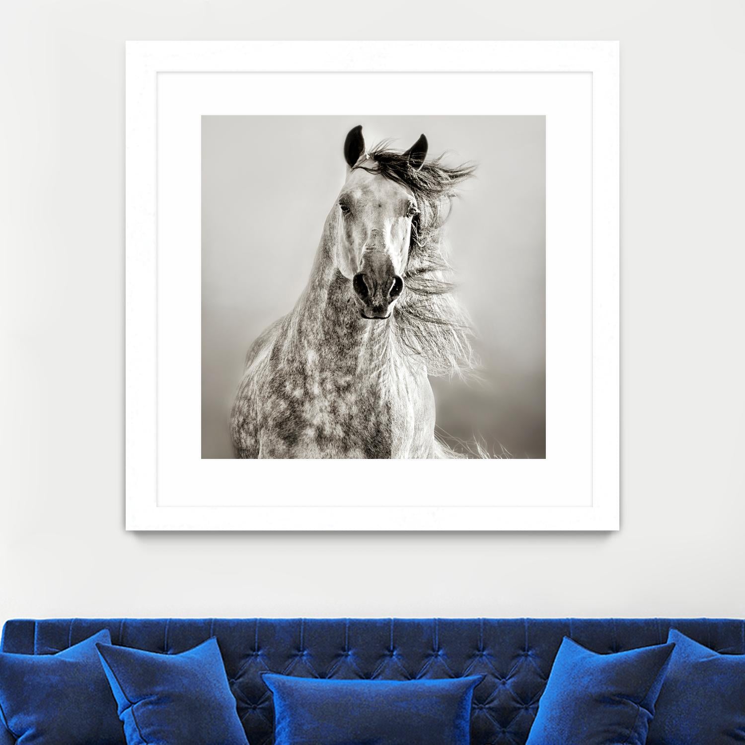 Caballo de Andaluz by Lisa Dearing on GIANT ART - grey animals