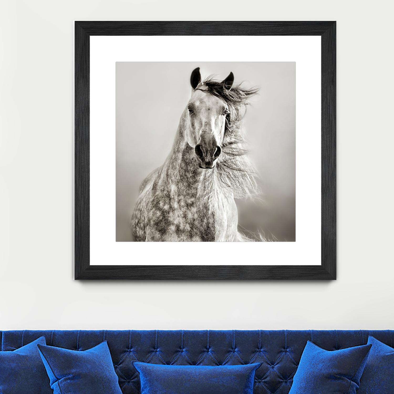 Caballo de Andaluz by Lisa Dearing on GIANT ART - grey animals