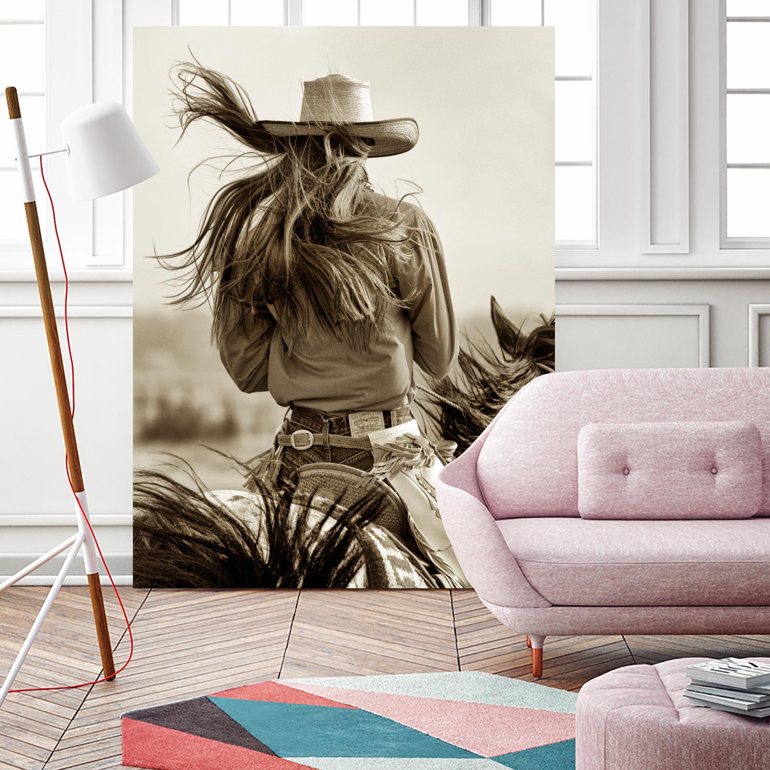 Cowgirl by Lisa Dearing on GIANT ART - beige country look