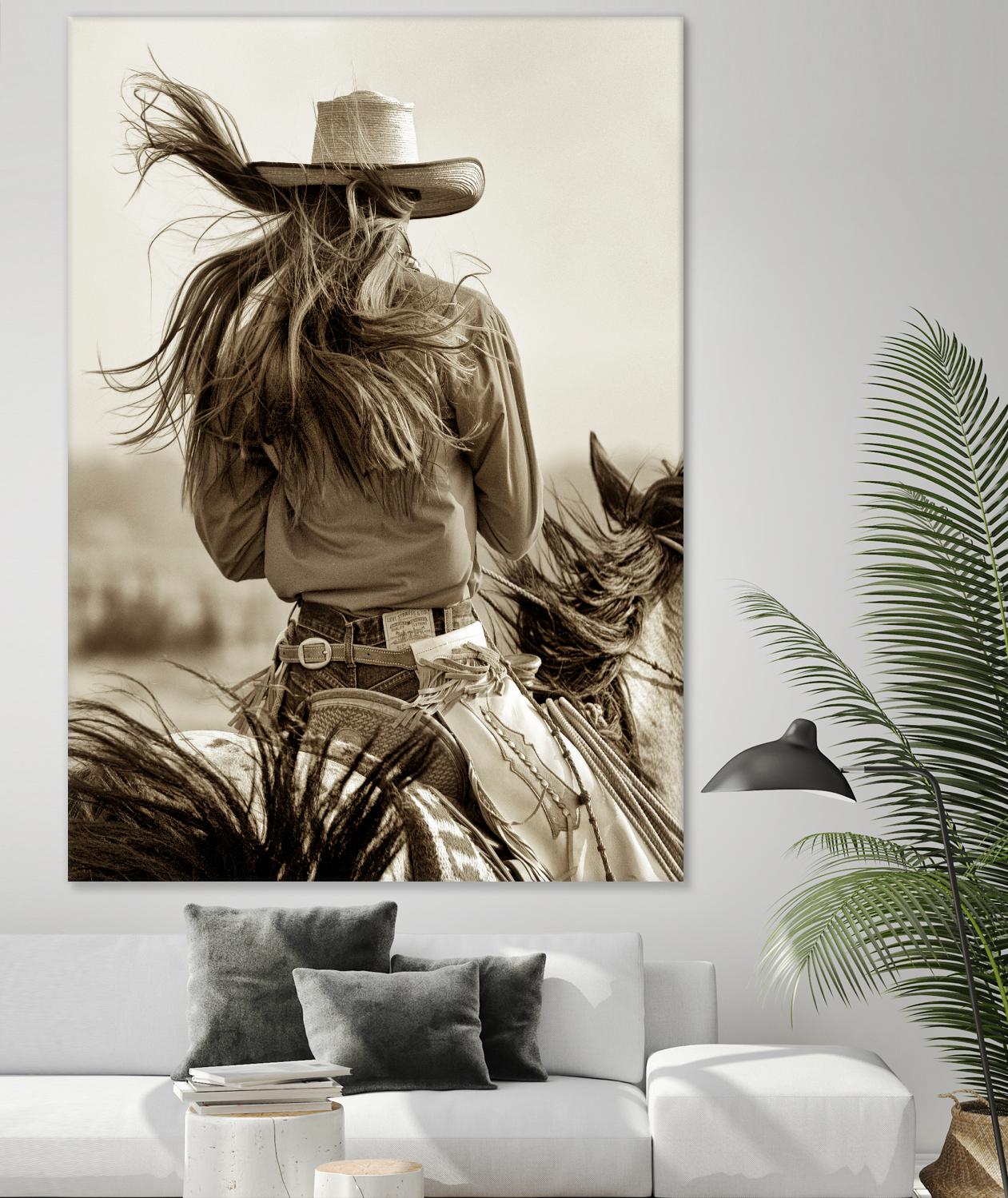 Cowgirl by Lisa Dearing on GIANT ART - beige country look