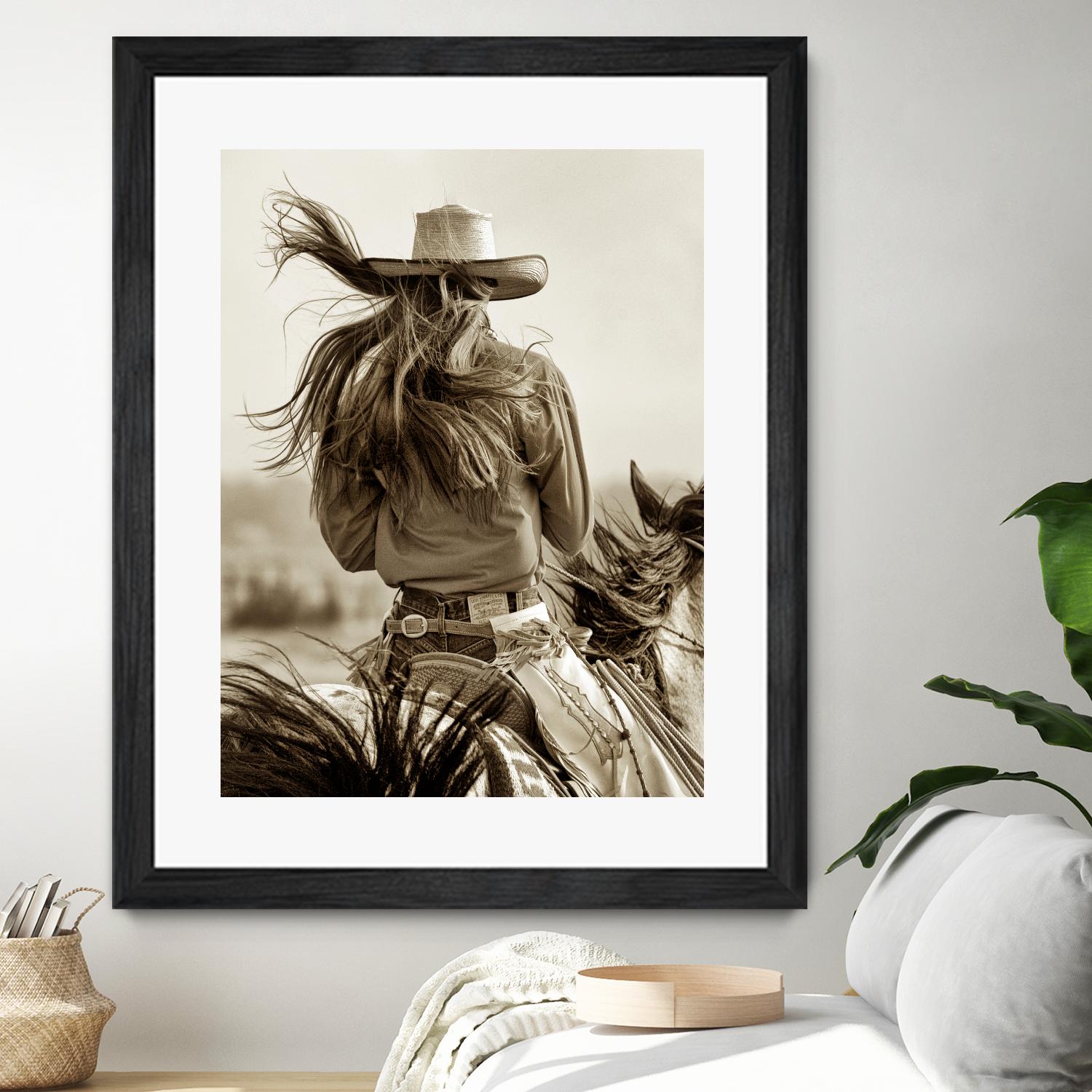 Cowgirl by Lisa Dearing on GIANT ART - beige country look