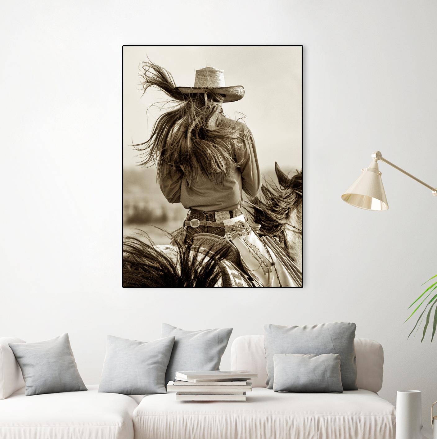 Cowgirl by Lisa Dearing on GIANT ART - beige country look