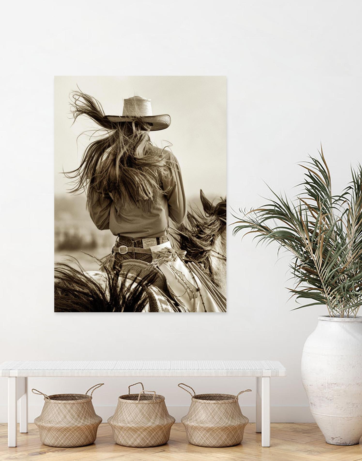 Cowgirl by Lisa Dearing on GIANT ART - beige country look