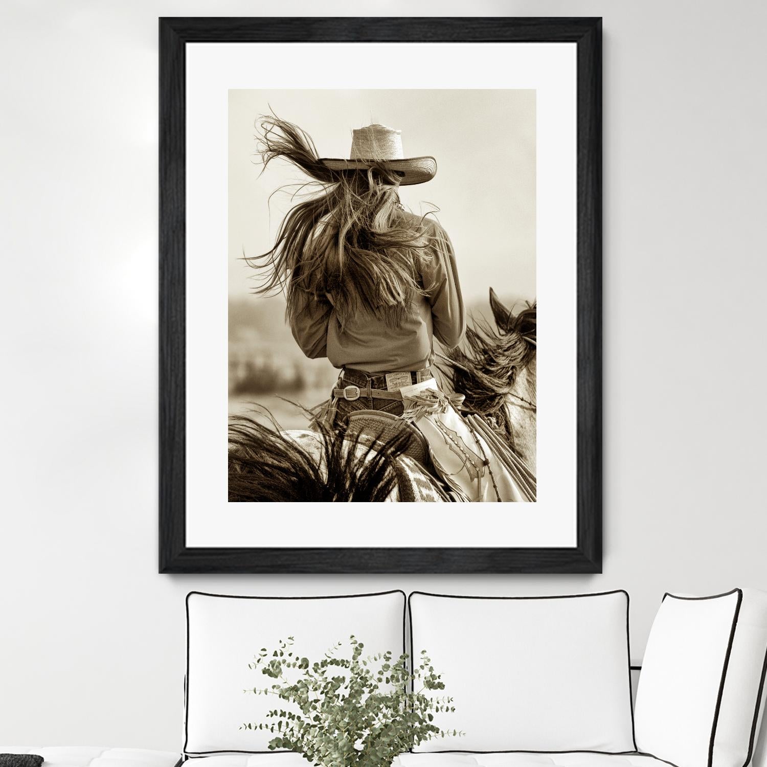 Cowgirl by Lisa Dearing on GIANT ART - beige country look