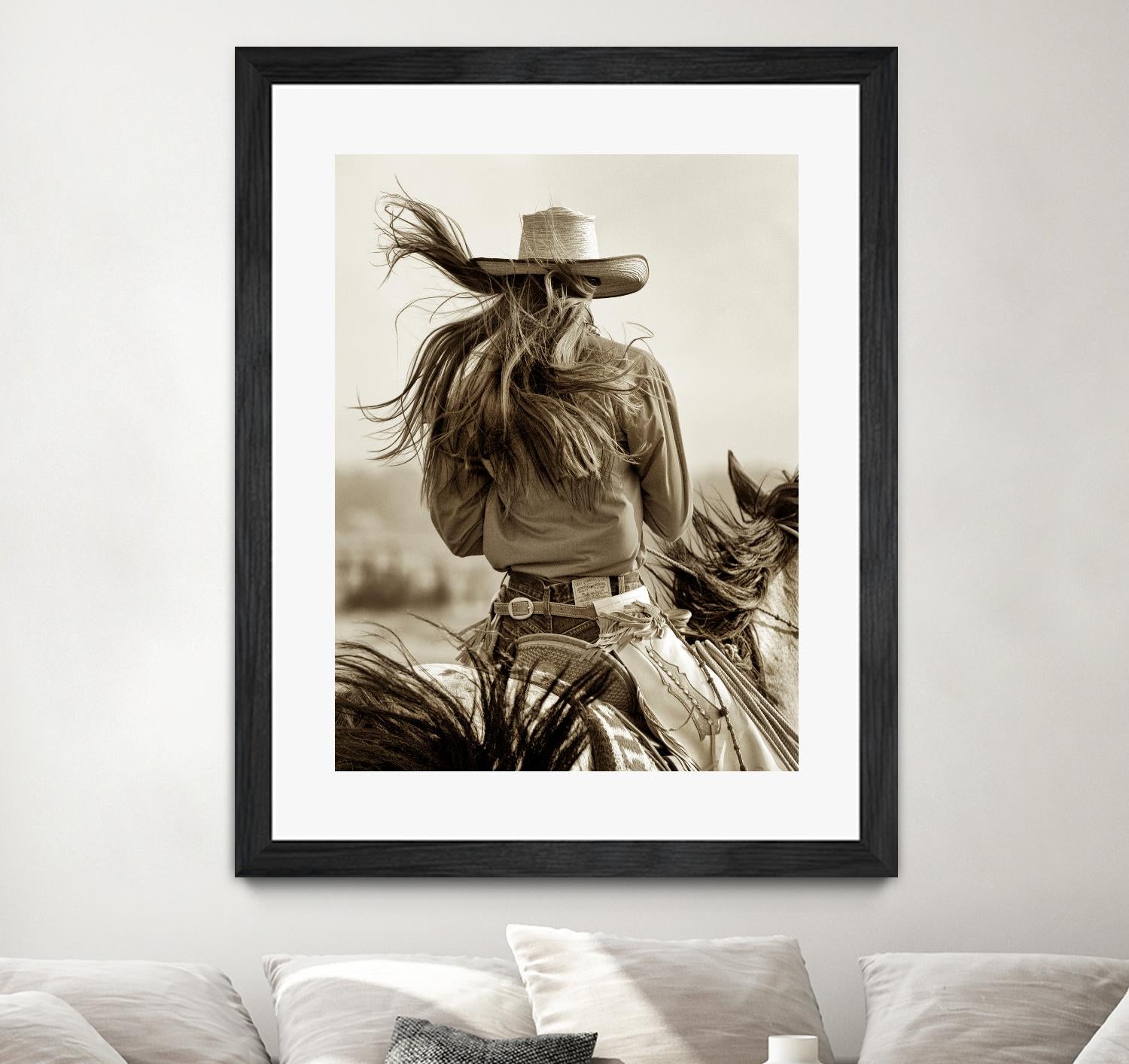 Cowgirl by Lisa Dearing on GIANT ART - beige country look