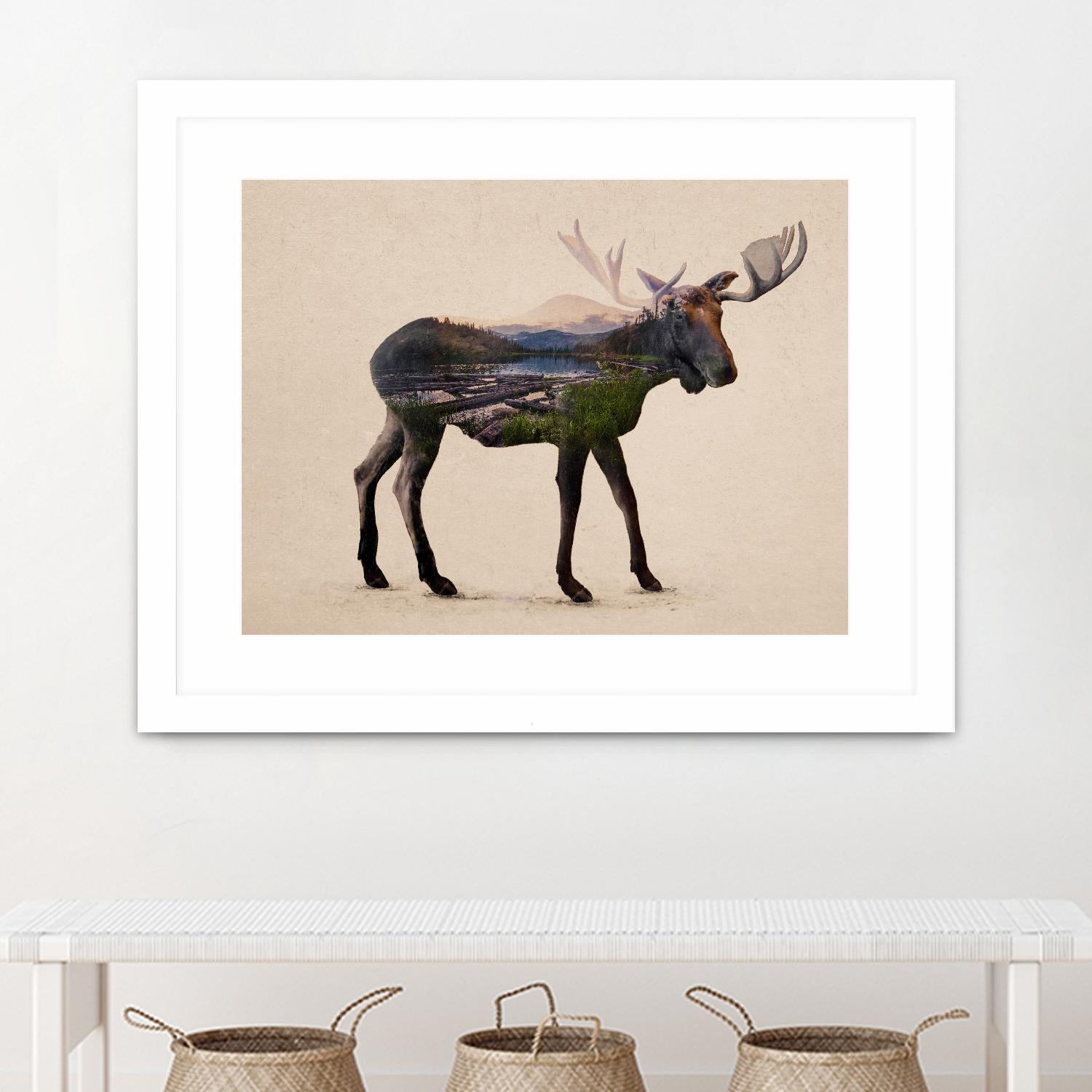 The Alaskan Bull Moose by Davies Babies on GIANT ART - multicolor animals; contemporary