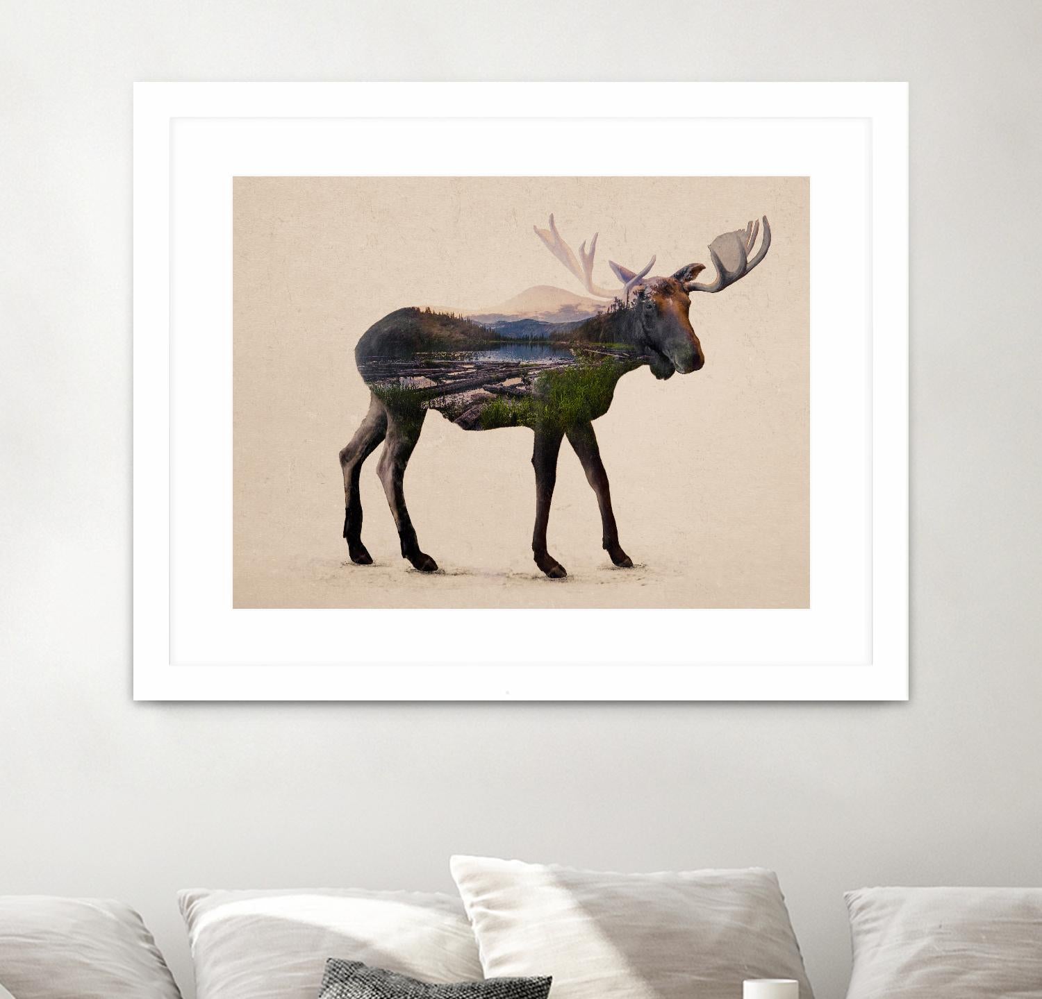 The Alaskan Bull Moose by Davies Babies on GIANT ART - multicolor animals; contemporary