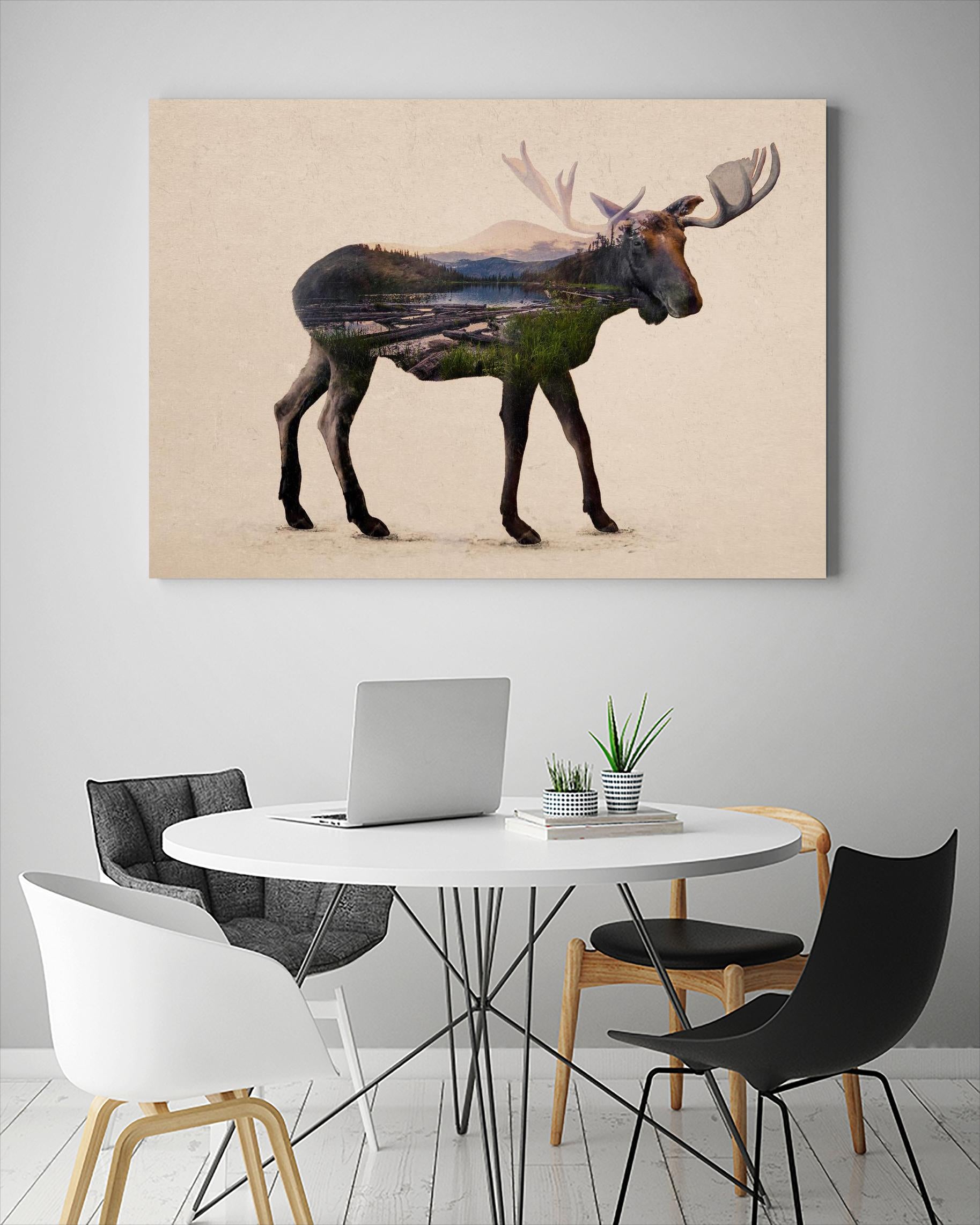 The Alaskan Bull Moose by Davies Babies on GIANT ART - multicolor animals; contemporary