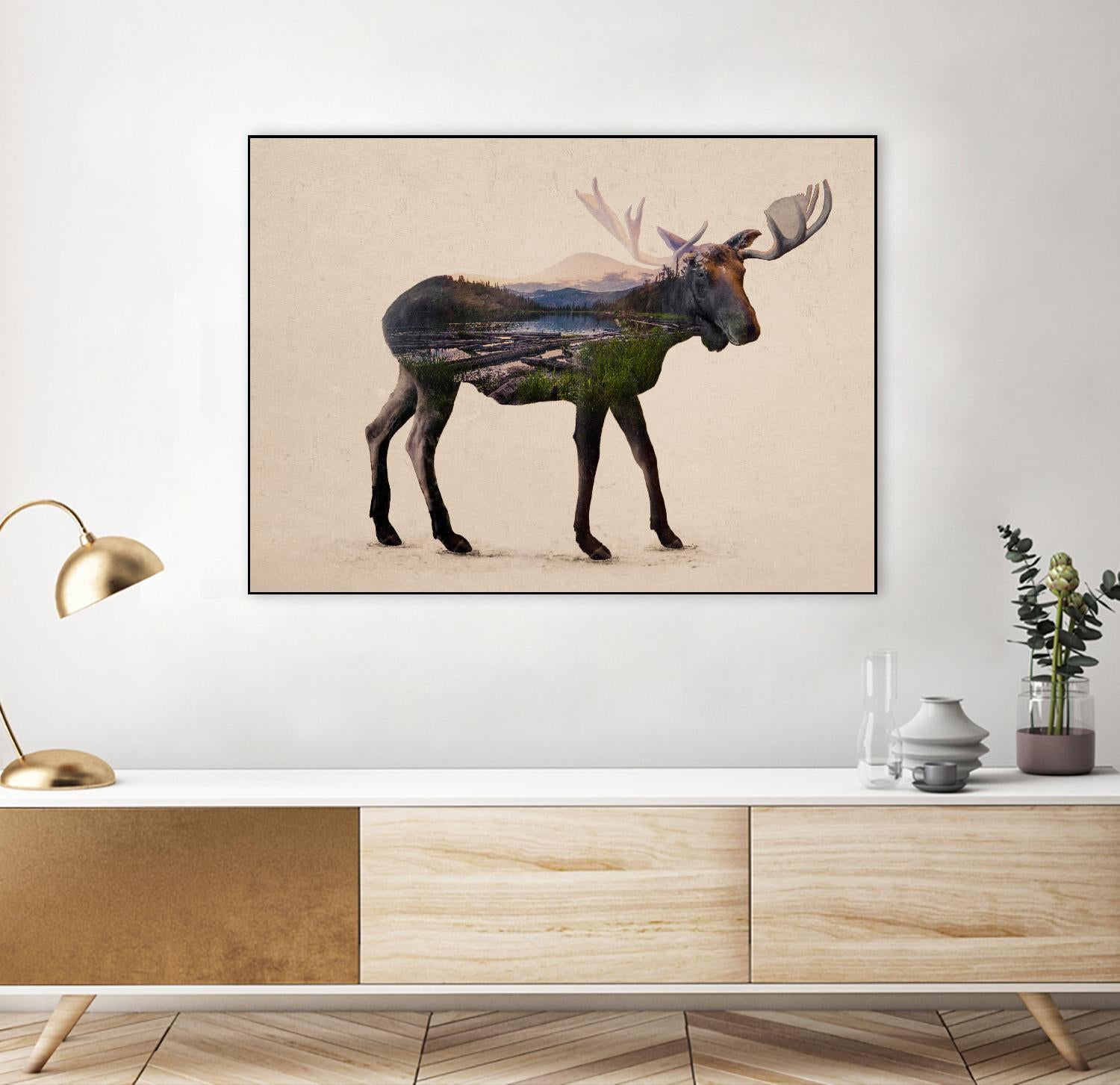 The Alaskan Bull Moose by Davies Babies on GIANT ART - multicolor animals; contemporary