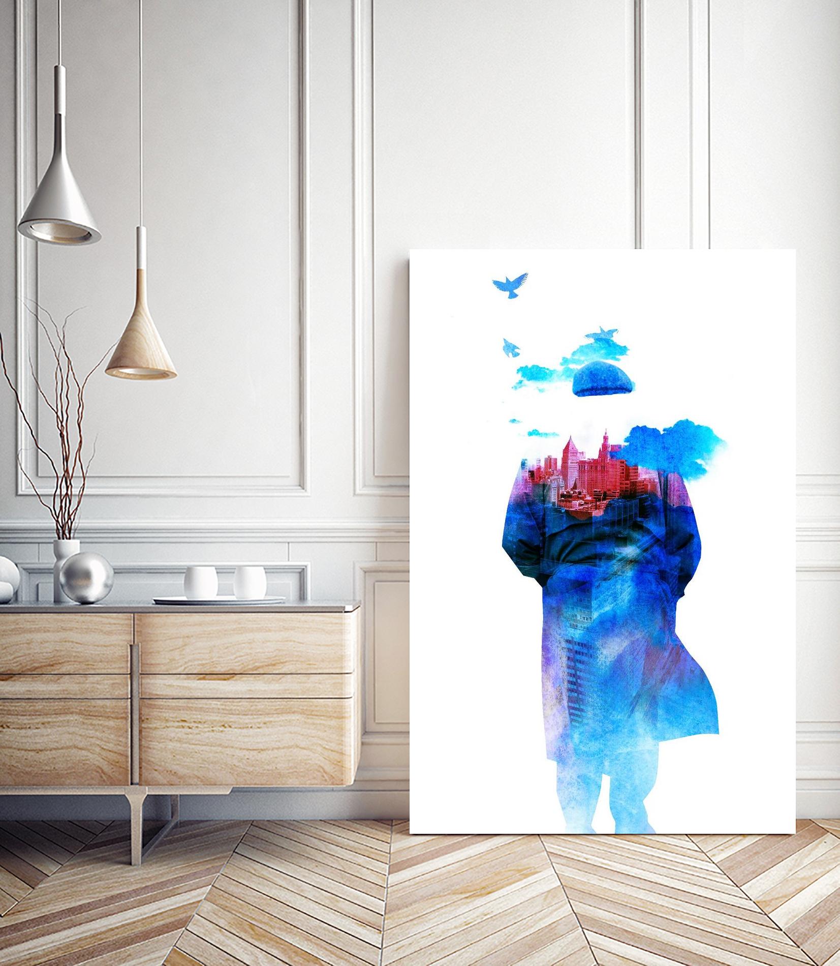 Get Away From Town by Robert Farkas on GIANT ART - white contemporary