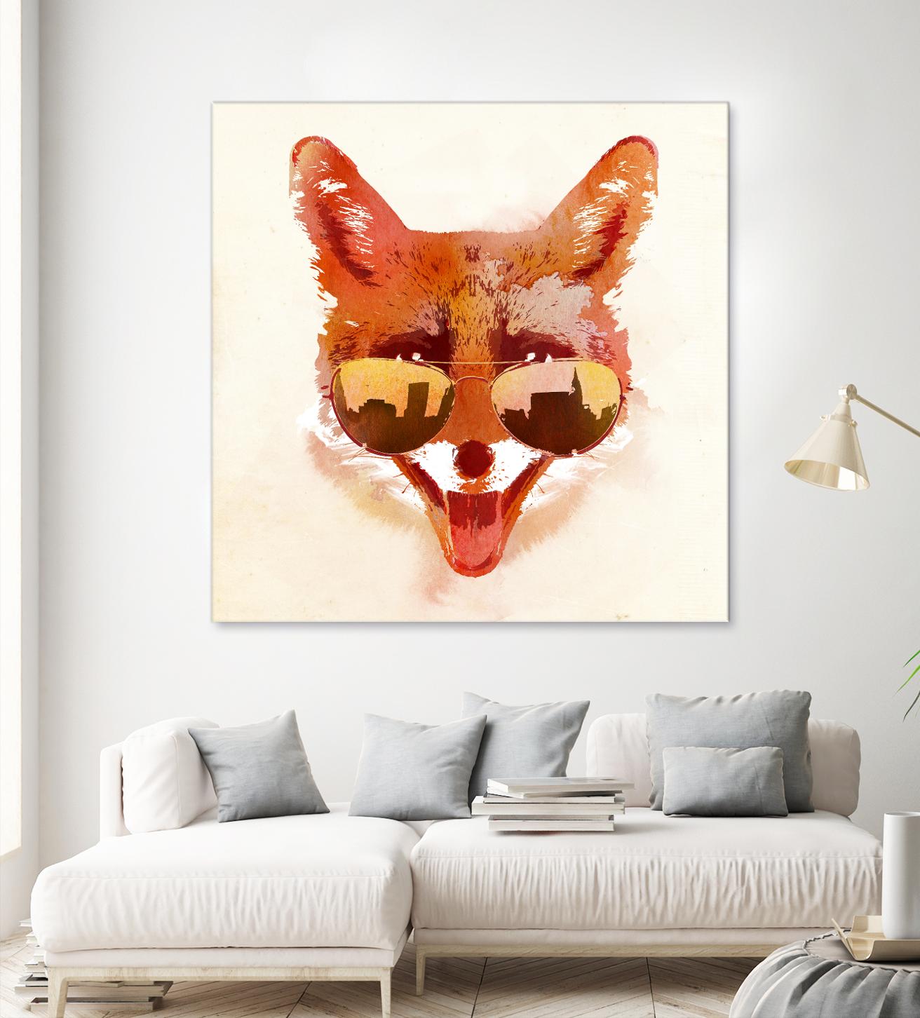 Big Town Fox by Robert Farkas on GIANT ART - beige animals