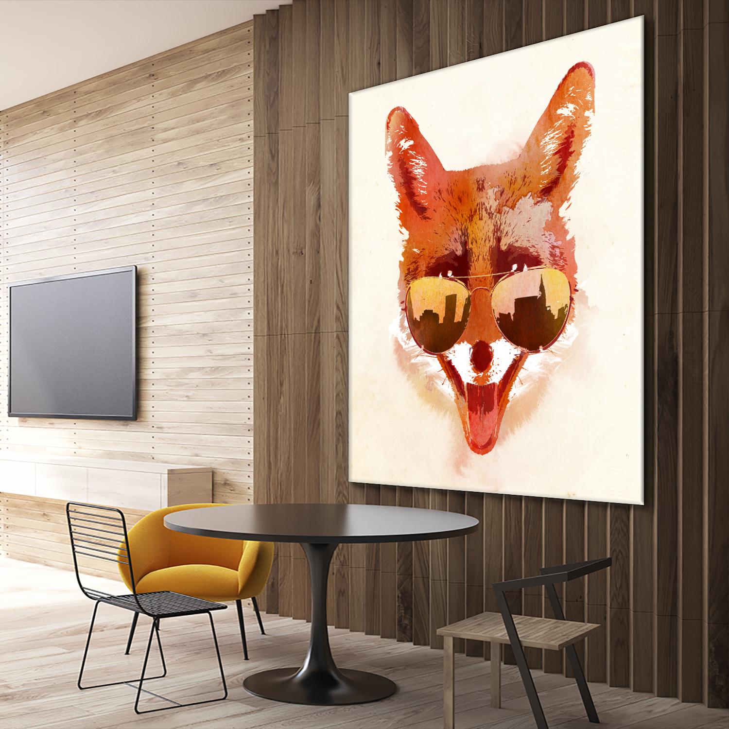 Big Town Fox by Robert Farkas on GIANT ART - beige animals