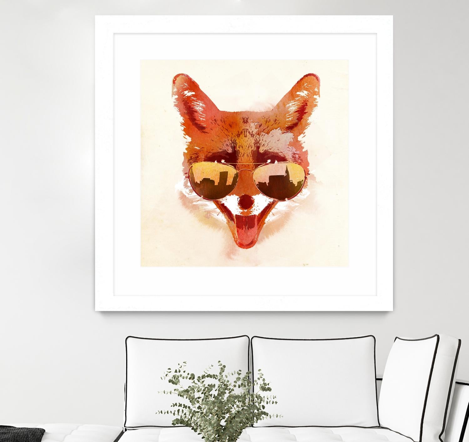 Big Town Fox by Robert Farkas on GIANT ART - beige animals
