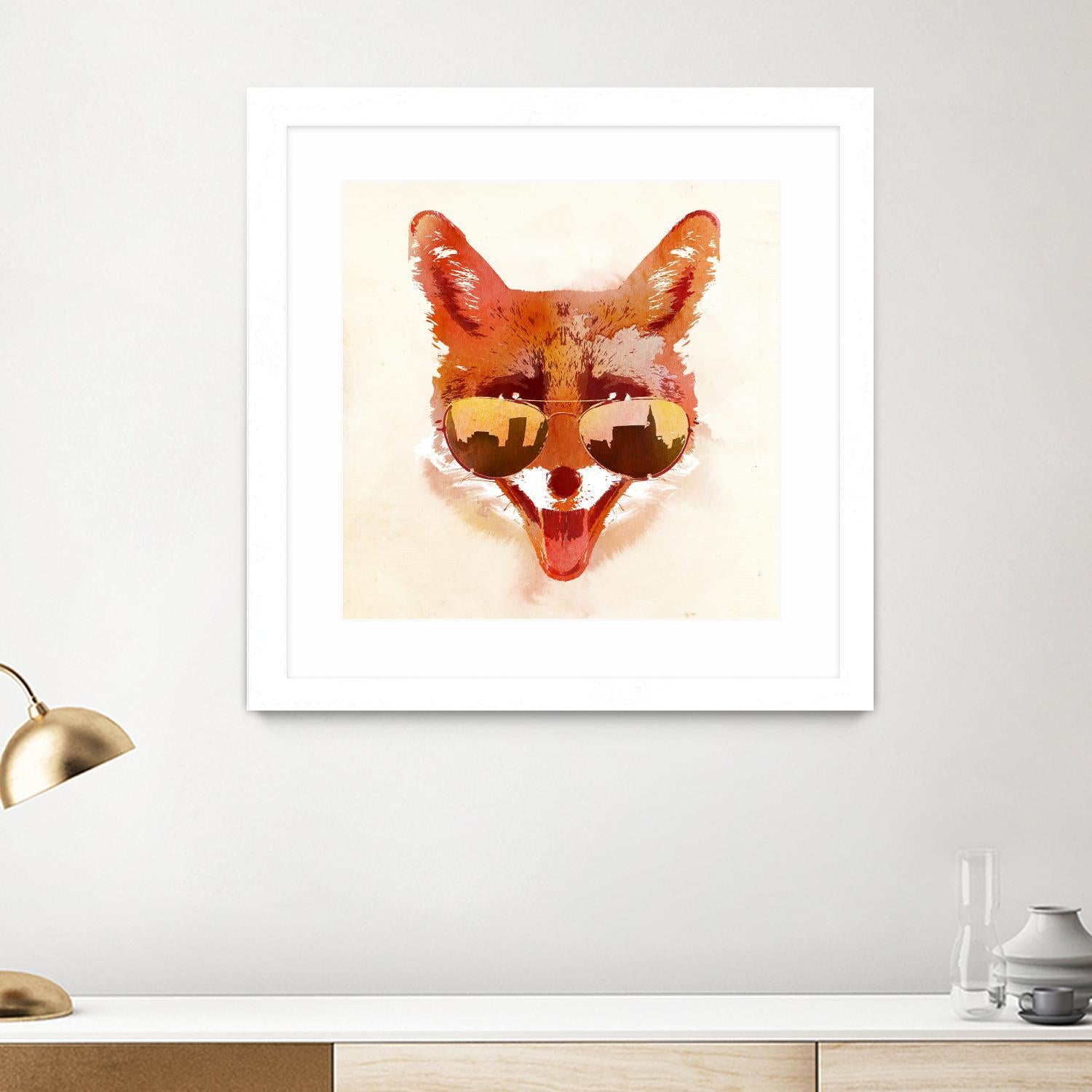 Big Town Fox by Robert Farkas on GIANT ART - beige animals