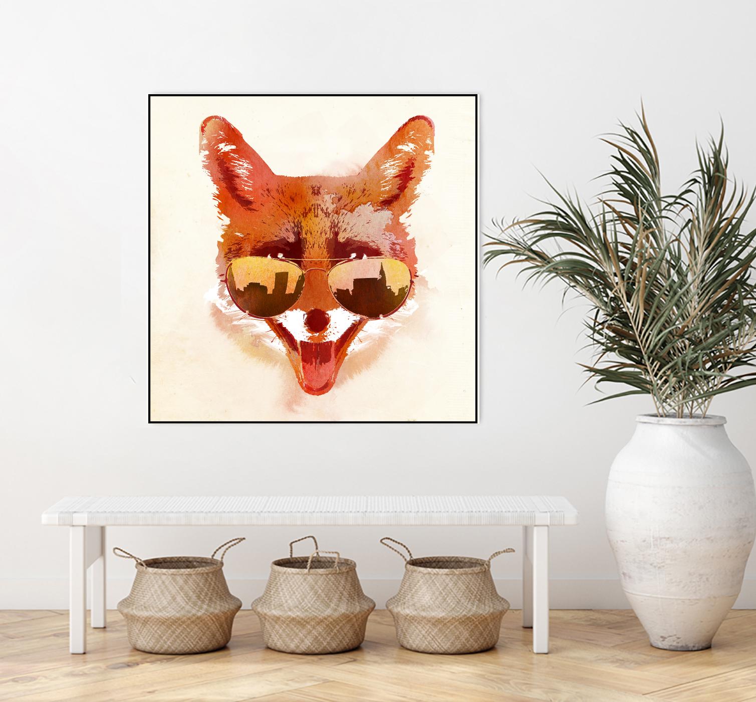 Big Town Fox by Robert Farkas on GIANT ART - beige animals