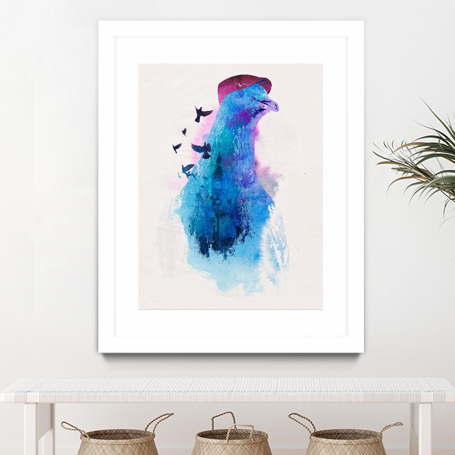 Everybody Flies to London by Robert Farkas on GIANT ART - pink animals