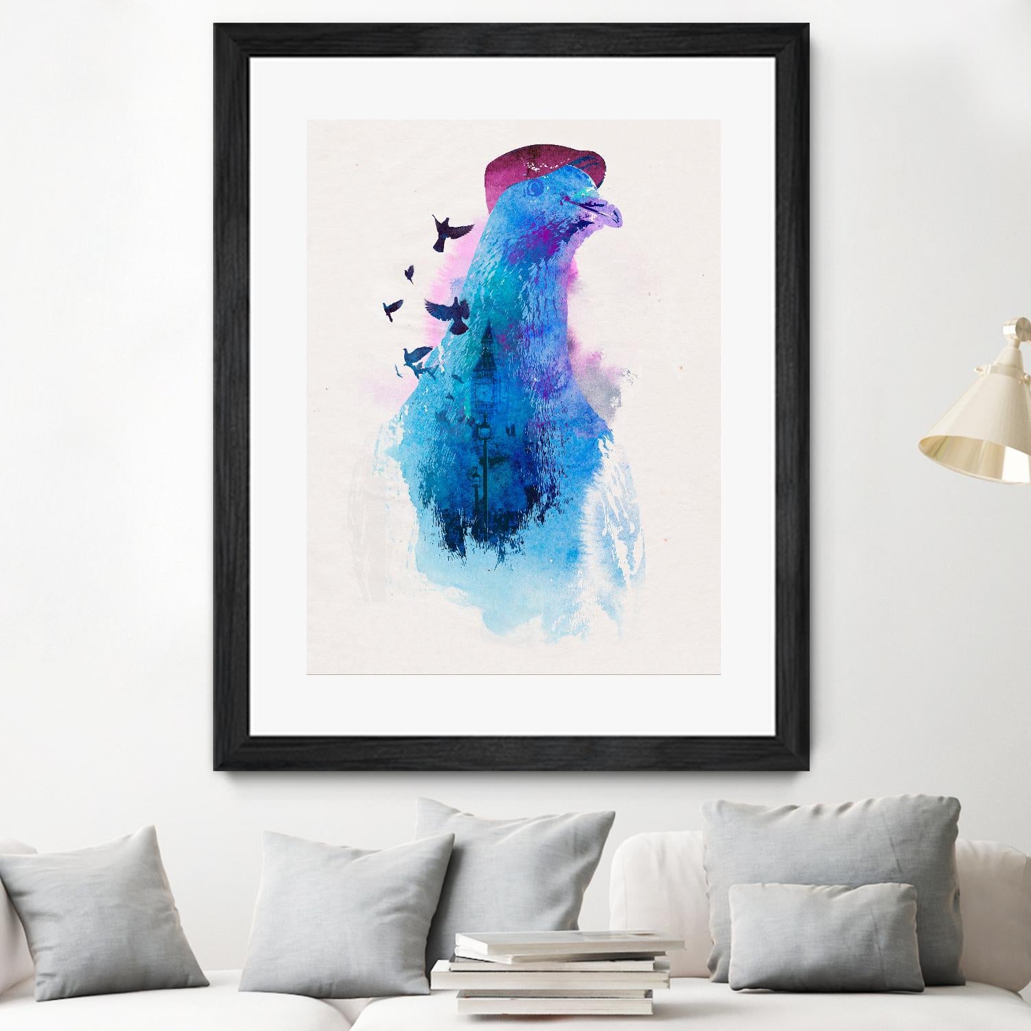 Everybody Flies to London by Robert Farkas on GIANT ART - pink animals