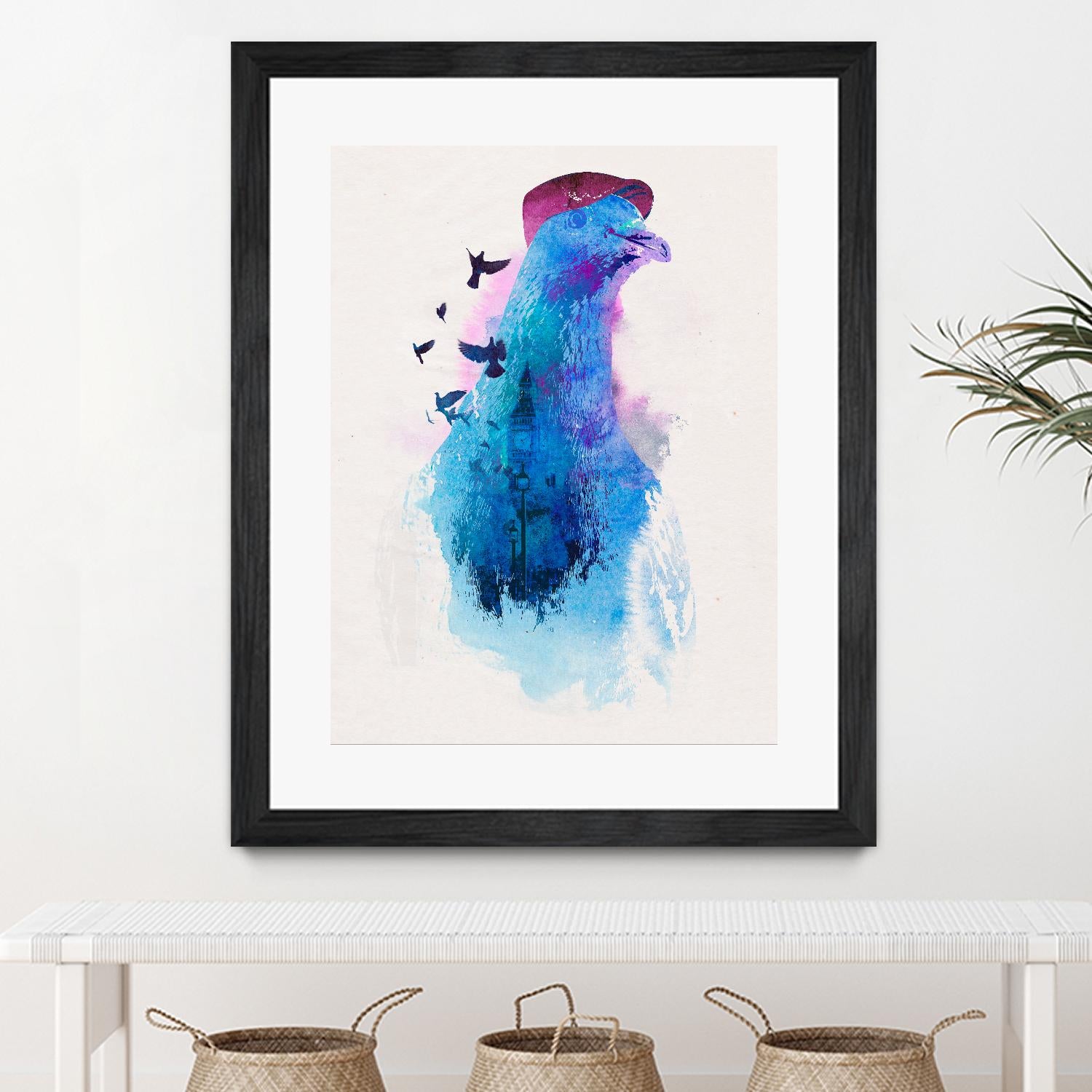 Everybody Flies to London by Robert Farkas on GIANT ART - pink animals