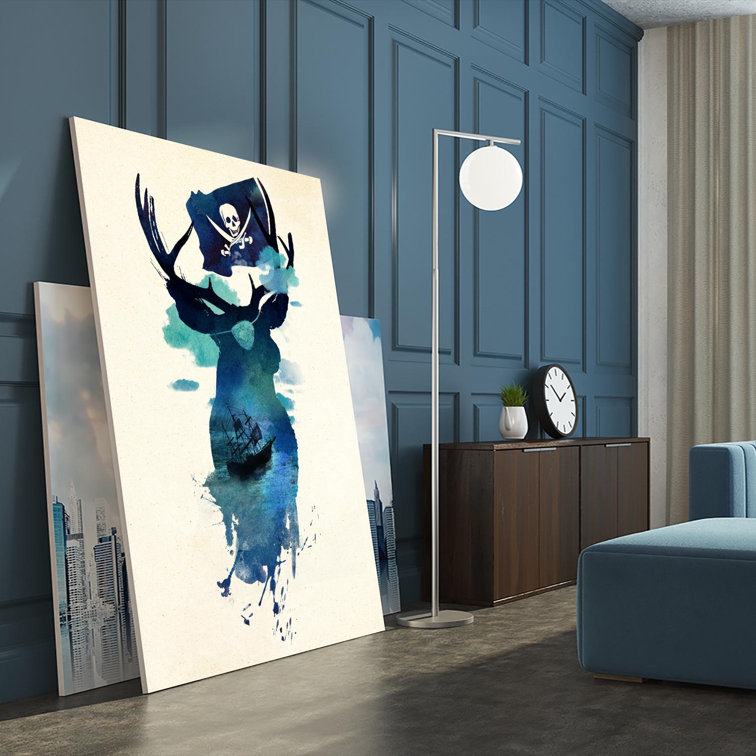 Captain Hook by Robert Farkas on GIANT ART - beige city scene