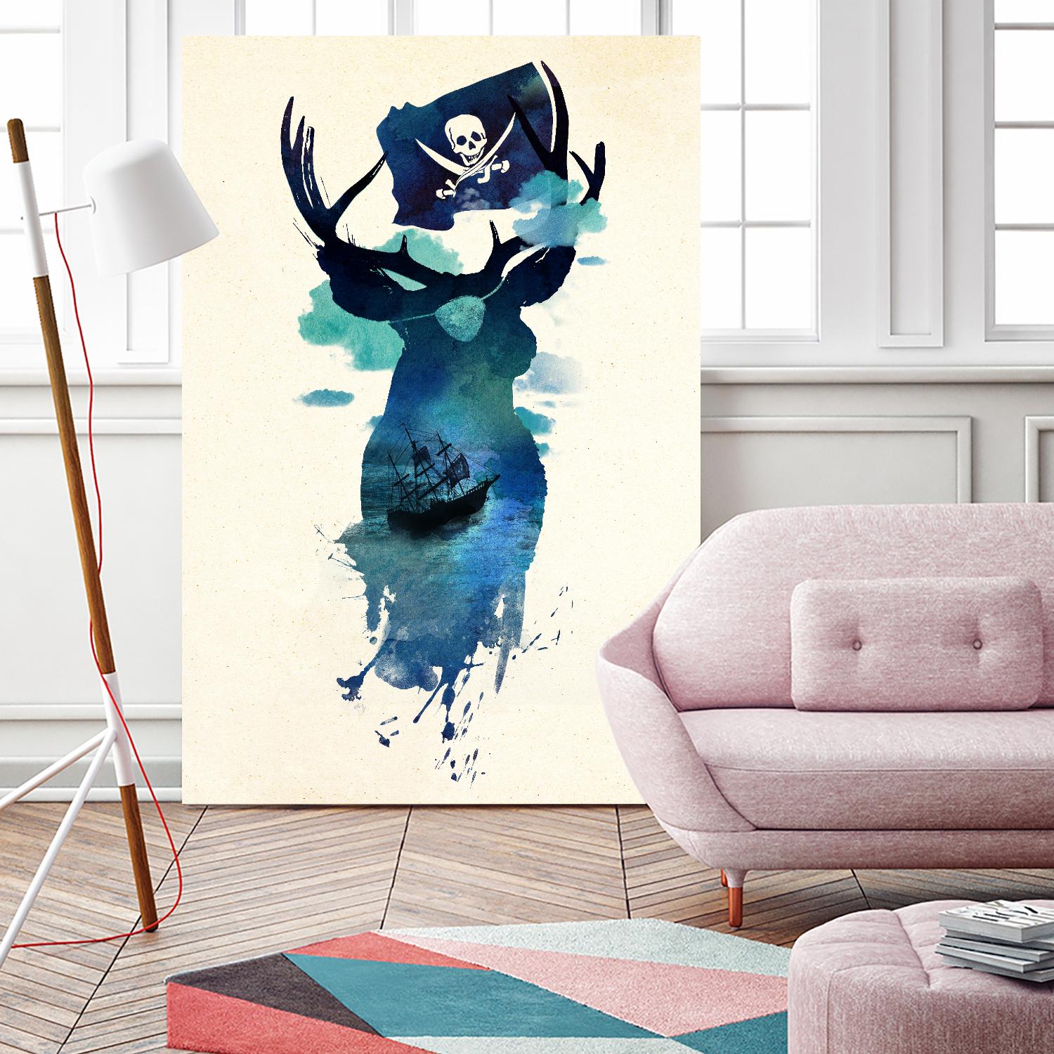 Captain Hook by Robert Farkas on GIANT ART - beige city scene