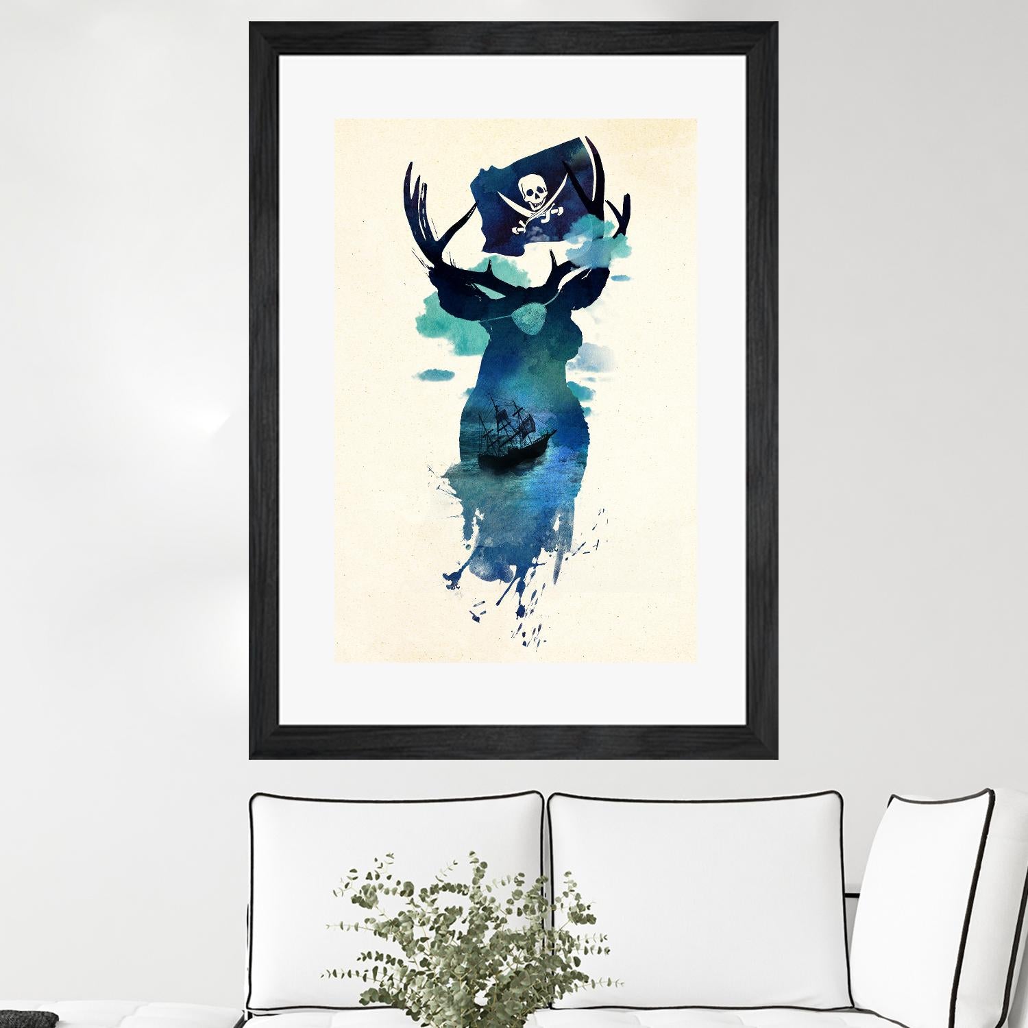 Captain Hook by Robert Farkas on GIANT ART - beige city scene