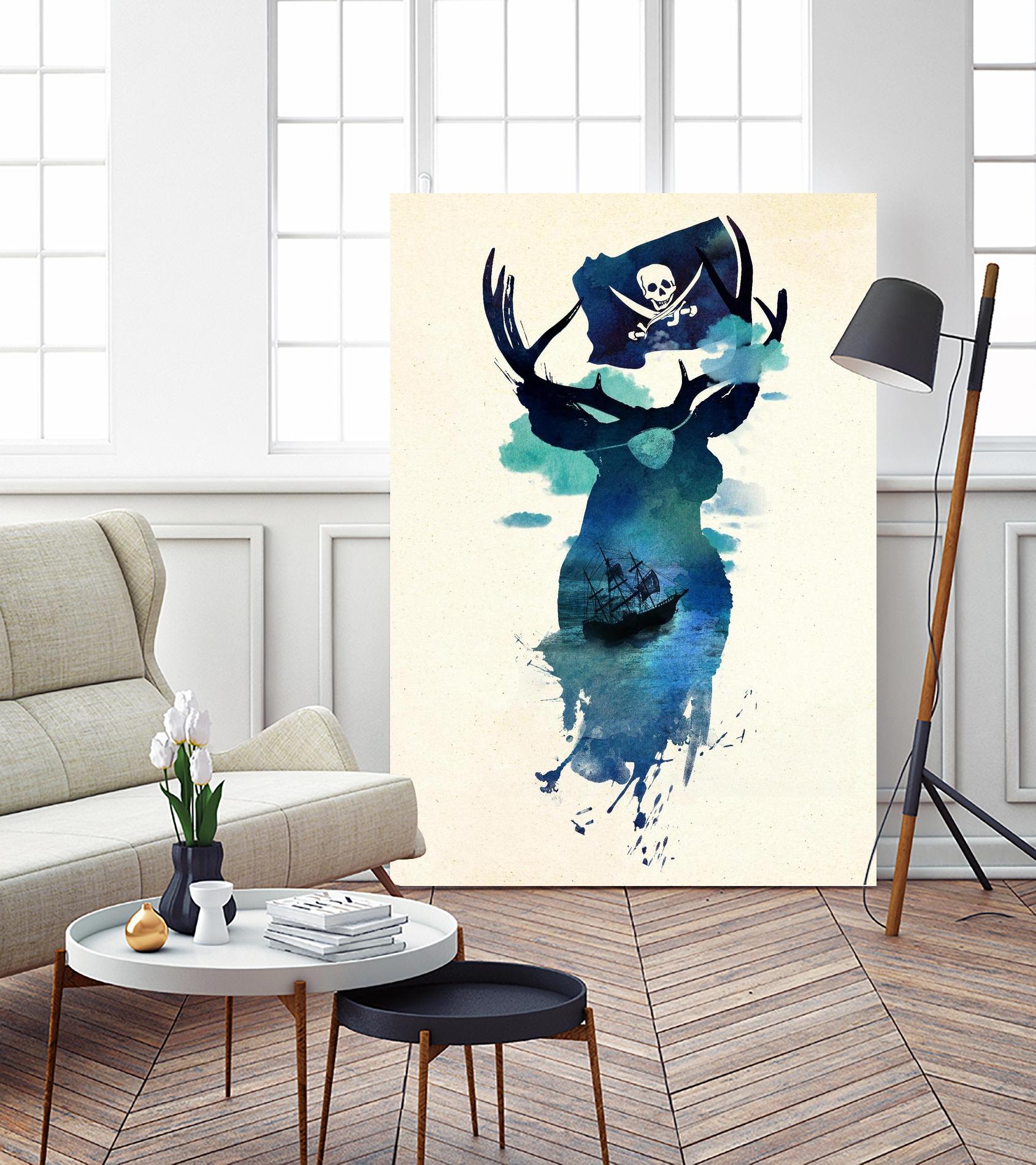 Captain Hook by Robert Farkas on GIANT ART - beige city scene