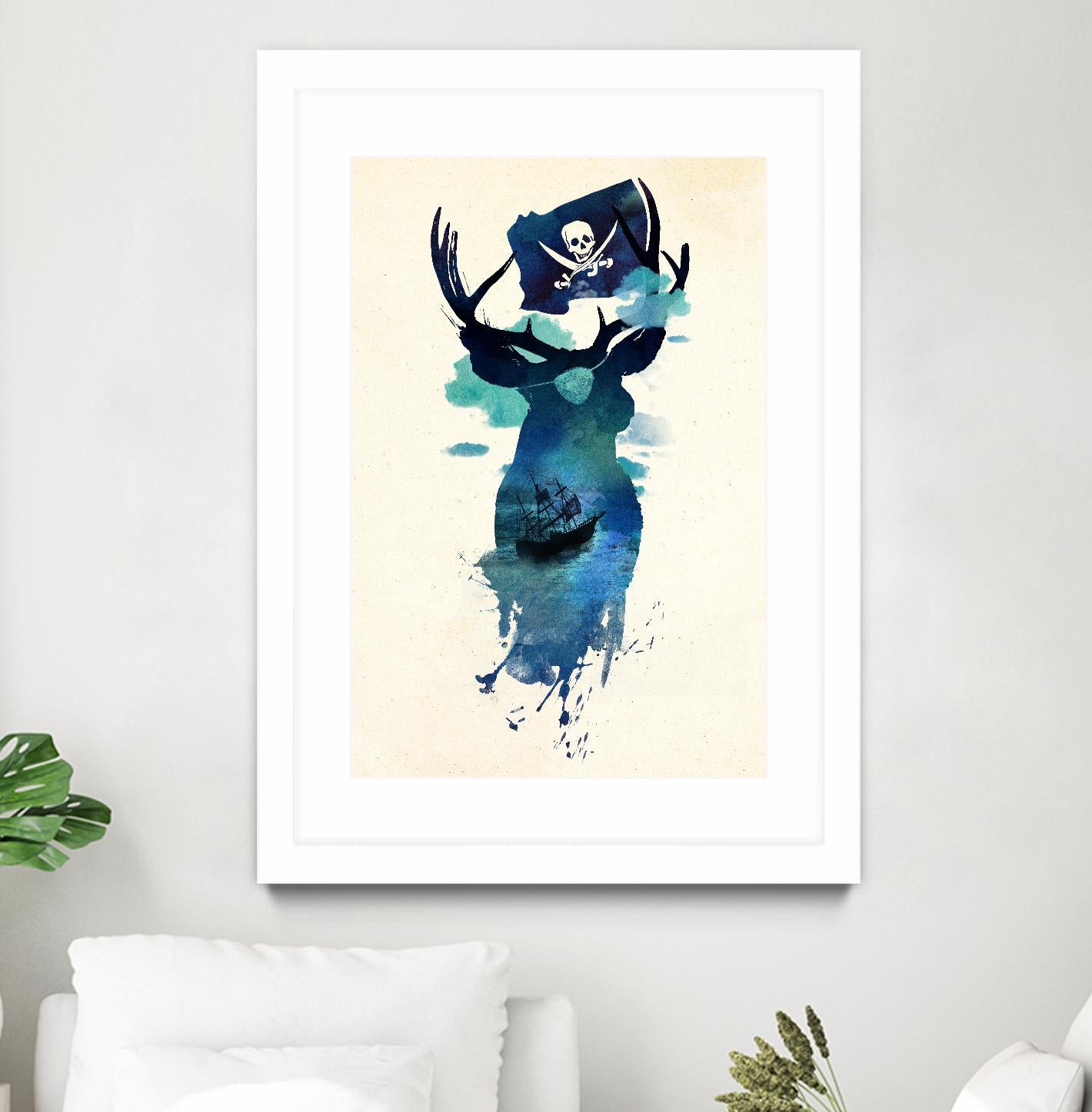 Captain Hook by Robert Farkas on GIANT ART - beige city scene