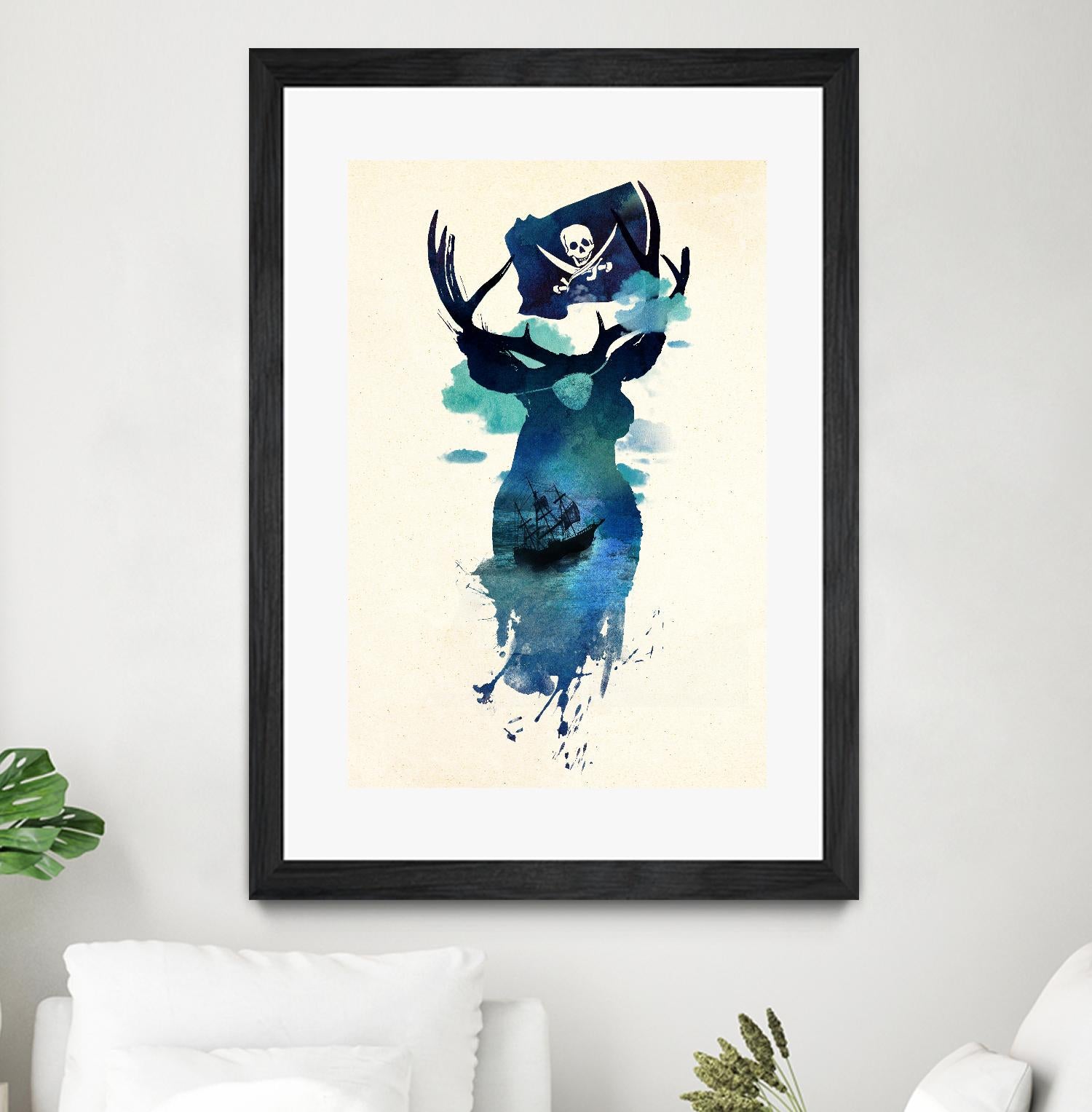 Captain Hook by Robert Farkas on GIANT ART - beige city scene