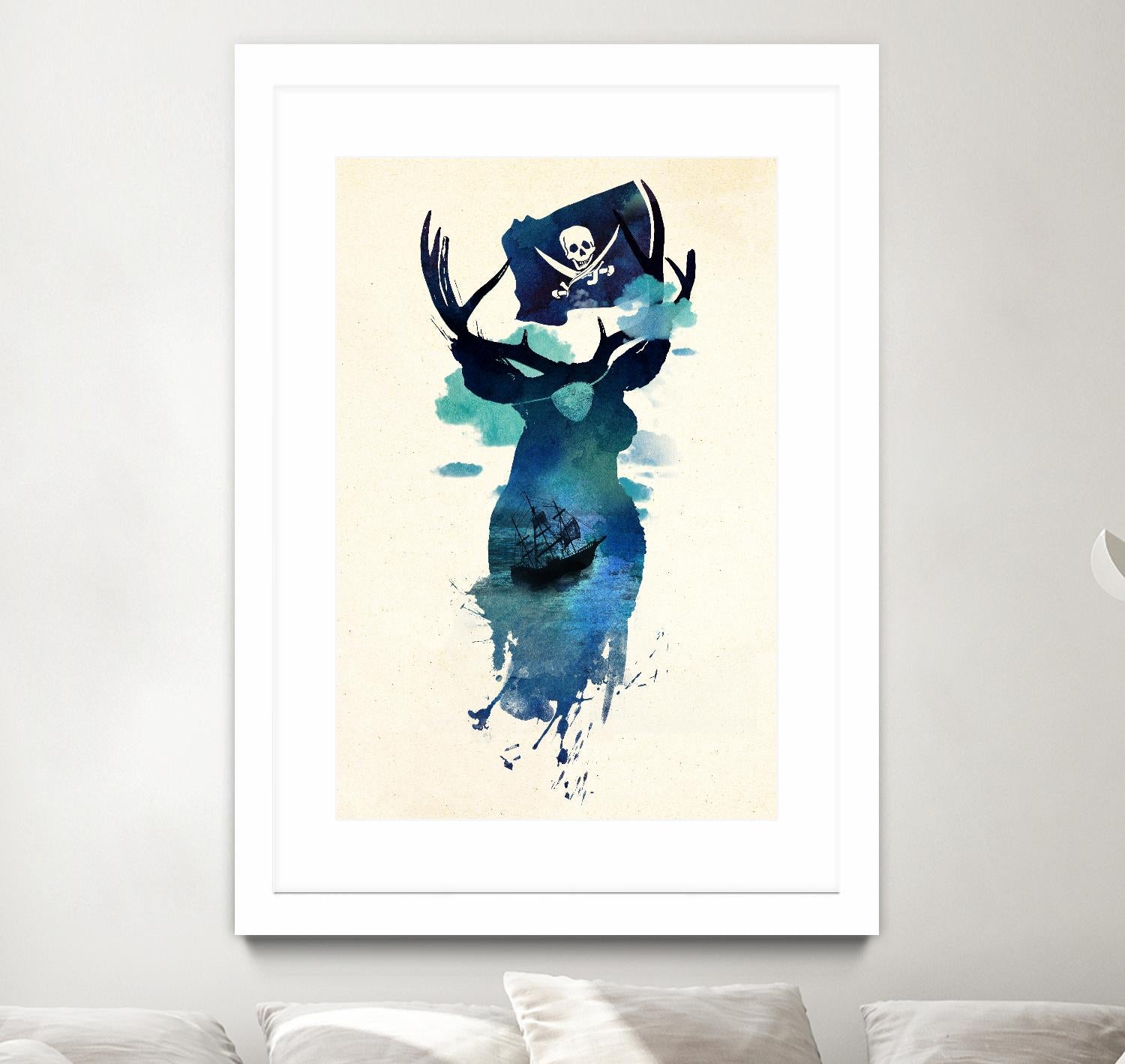 Captain Hook by Robert Farkas on GIANT ART - beige city scene