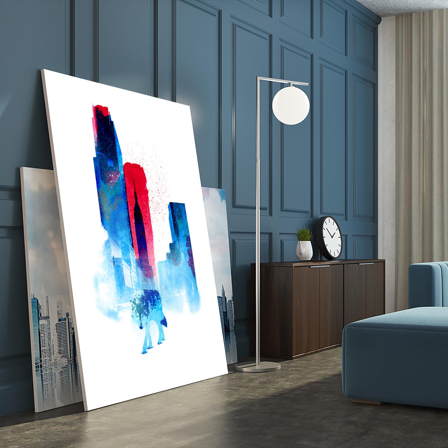 The Wolf of the City by Robert Farkas on GIANT ART - pink men and women