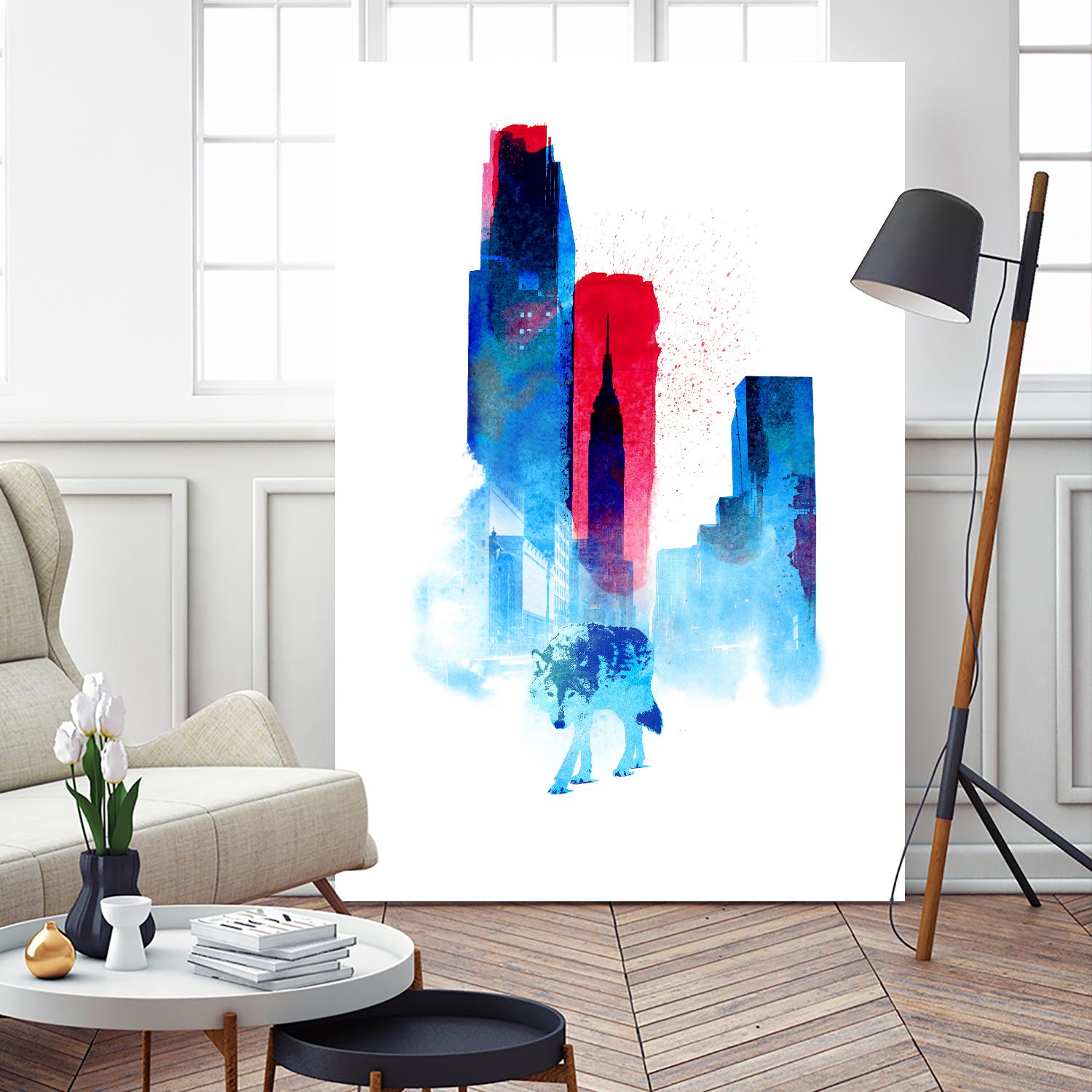 The Wolf of the City by Robert Farkas on GIANT ART - pink men and women