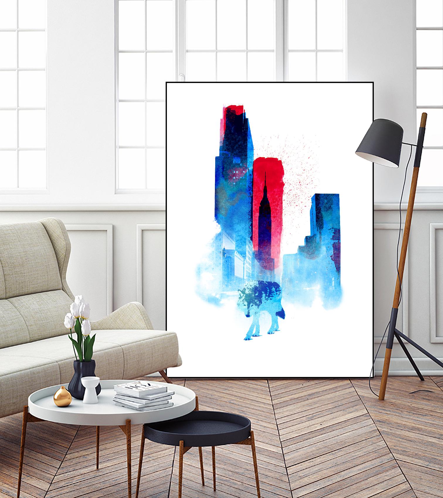 The Wolf of the City by Robert Farkas on GIANT ART - pink men and women