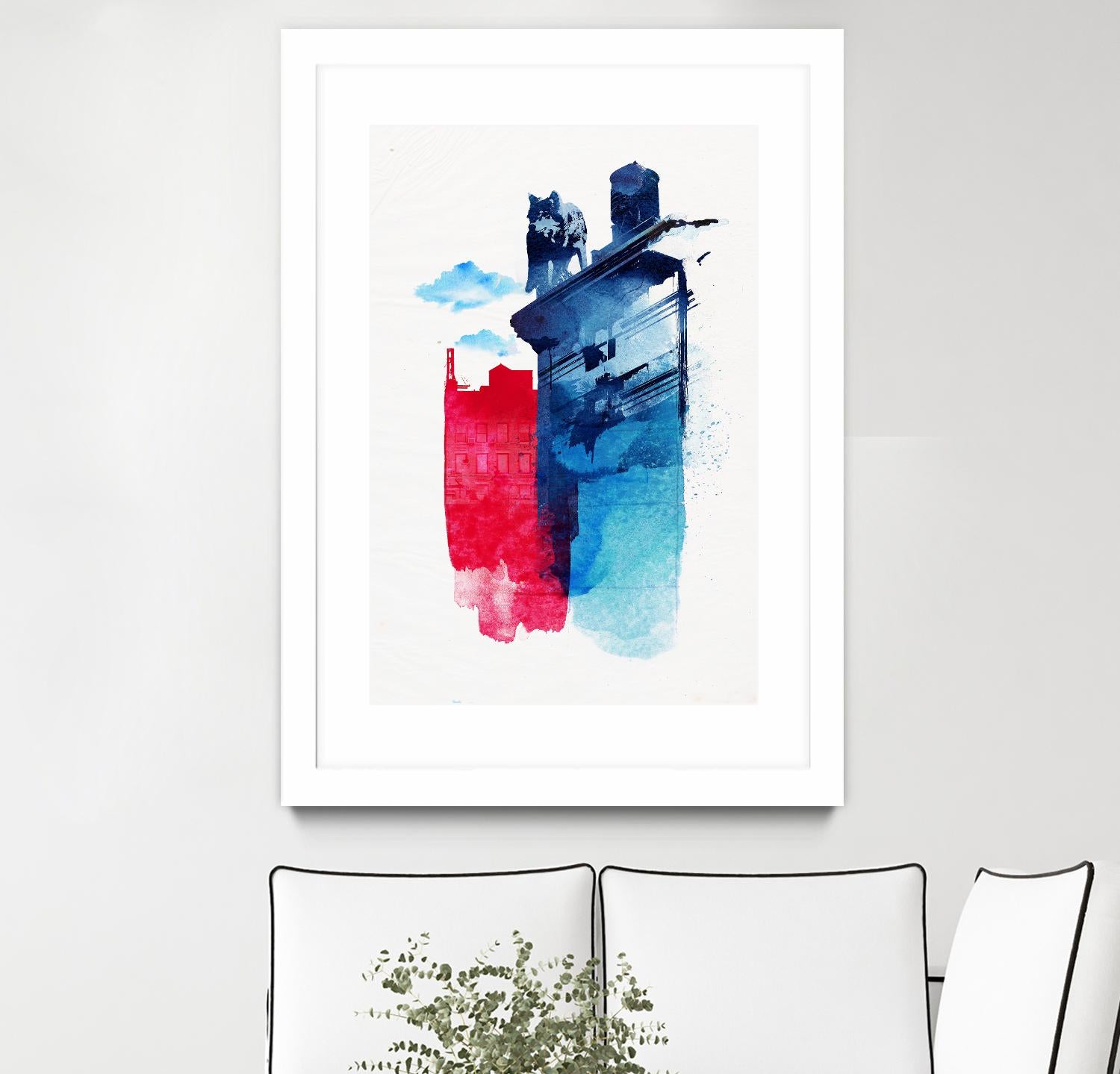 This is my Town by Robert Farkas on GIANT ART - pink city scene