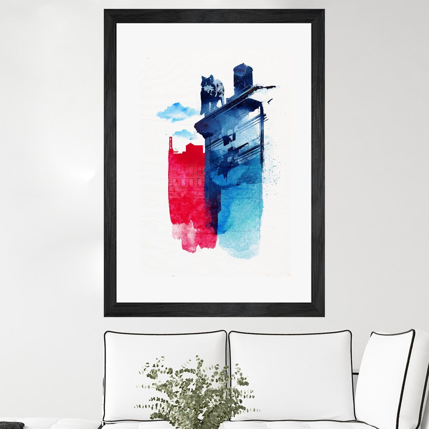 This is my Town by Robert Farkas on GIANT ART - pink city scene