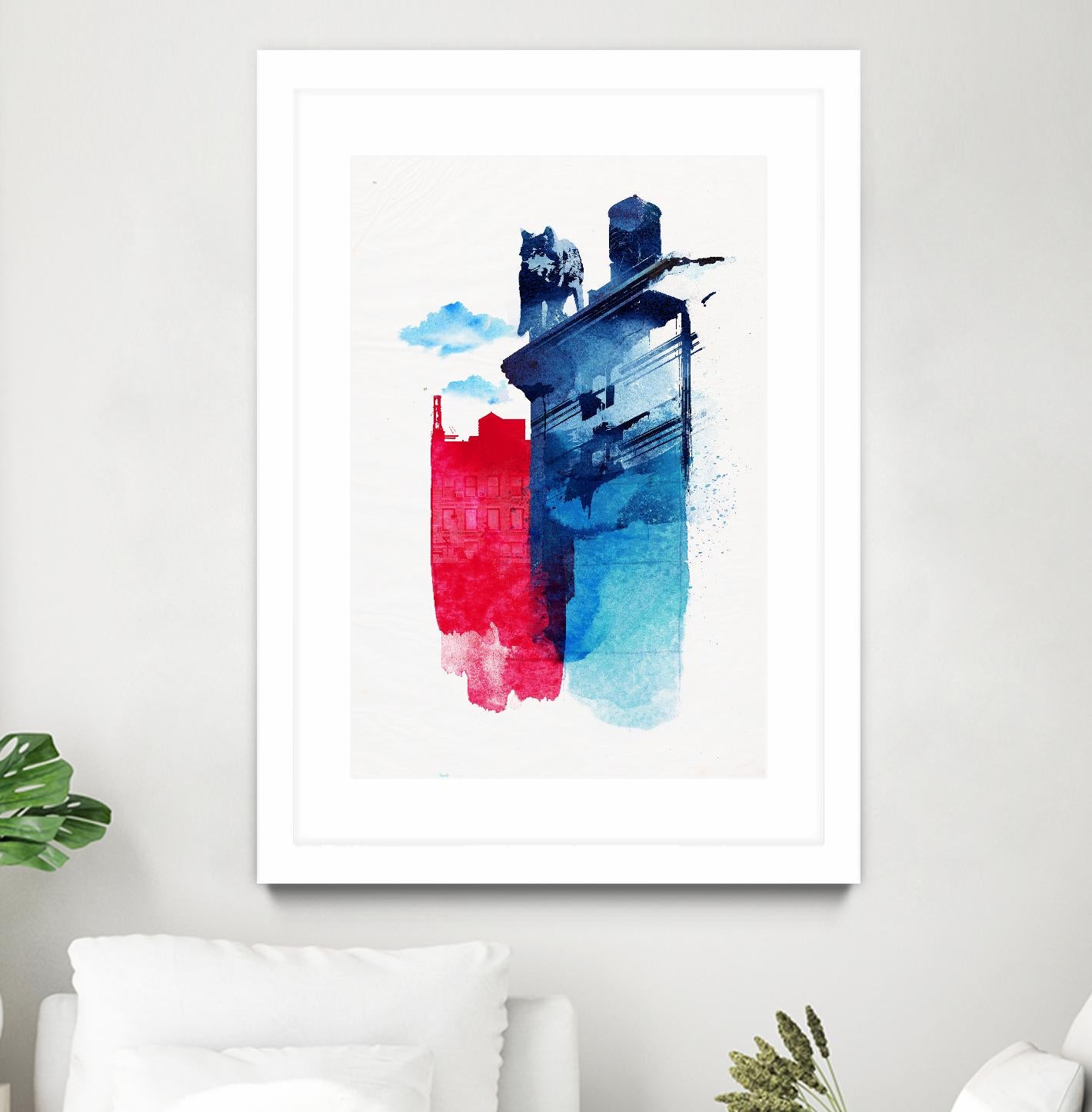 This is my Town by Robert Farkas on GIANT ART - pink city scene