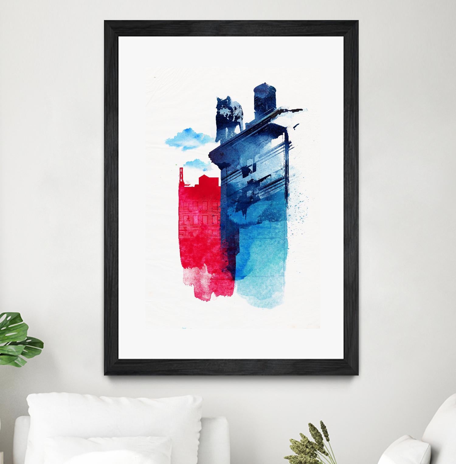This is my Town by Robert Farkas on GIANT ART - pink city scene